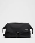 Dual-Compartment Toiletry Bag Black