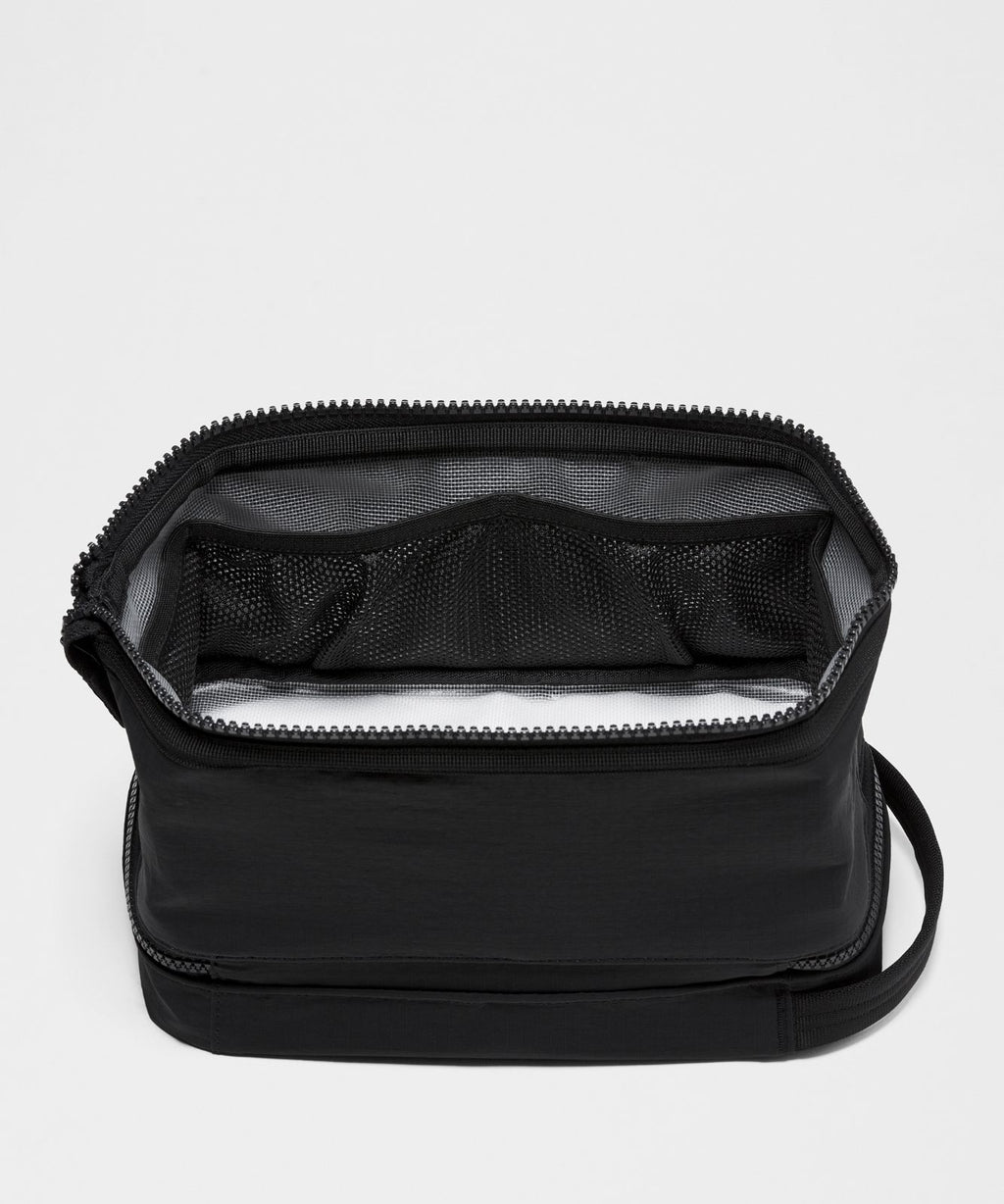 Dual-Compartment Toiletry Bag Black