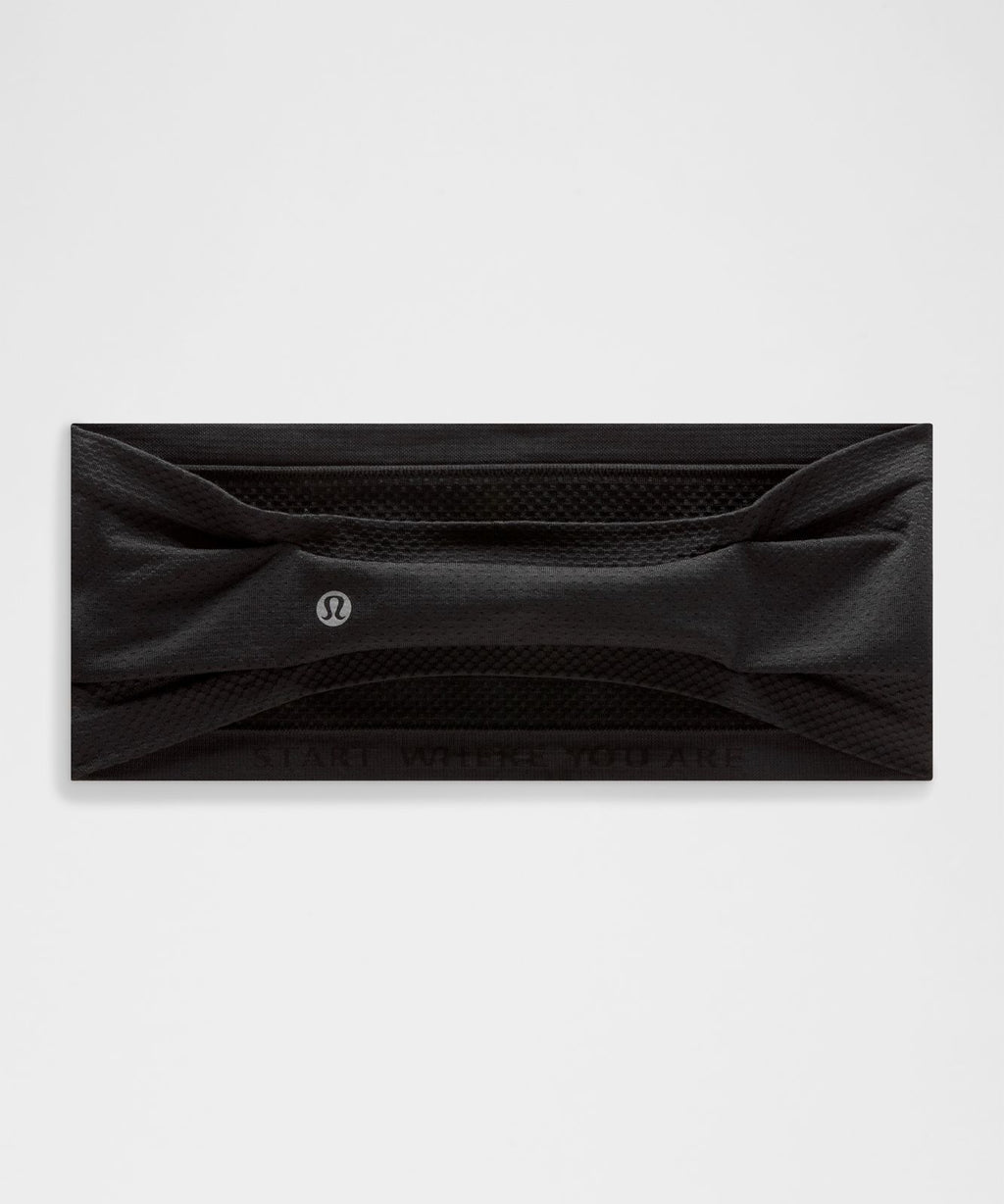 Metal Vent Tech Seamless Wide Headband Black