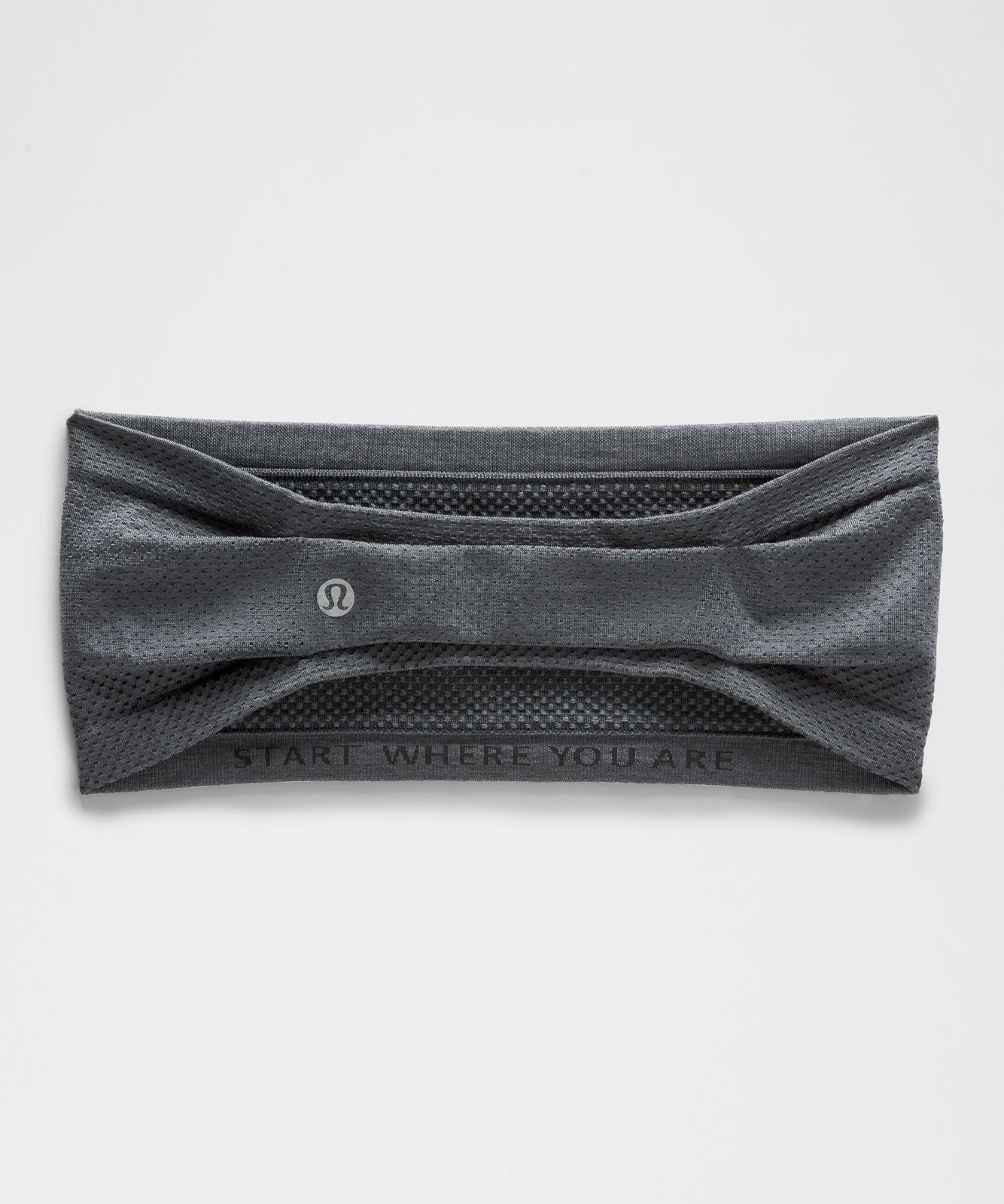 Metal Vent Tech Seamless Wide Headband Black/Solar Grey