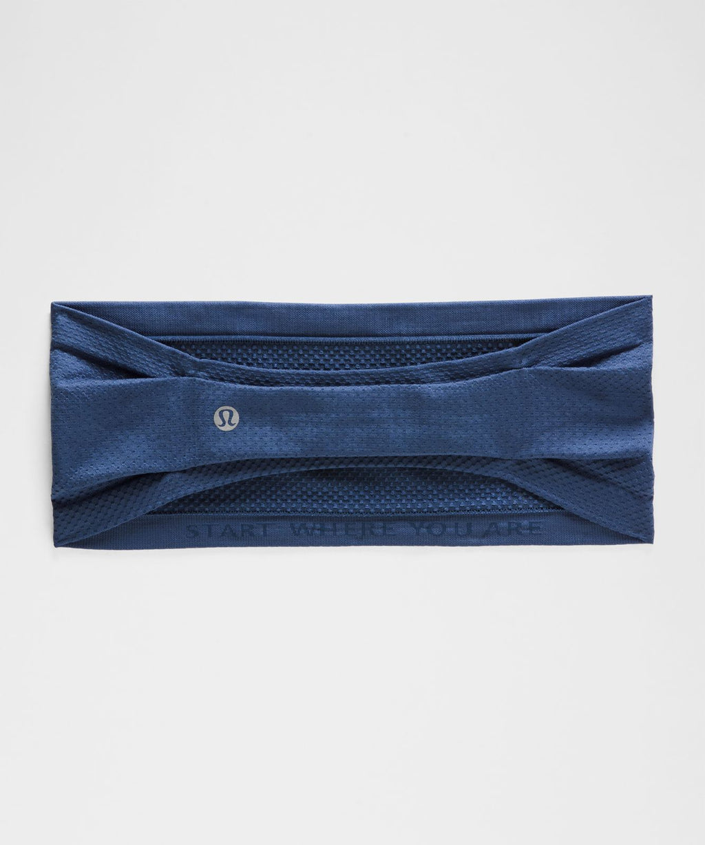 Metal Vent Tech Seamless Wide Headband Blue Twill/Blue Twill
