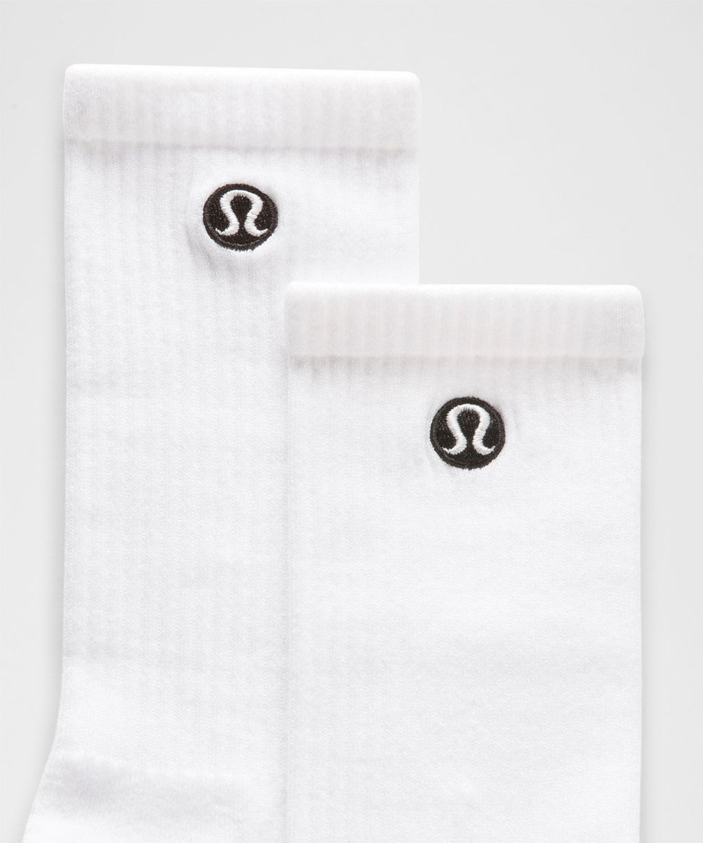 Unisex Daily Essential Crew Socks *3 Pack White/True Navy/Rainforest Green