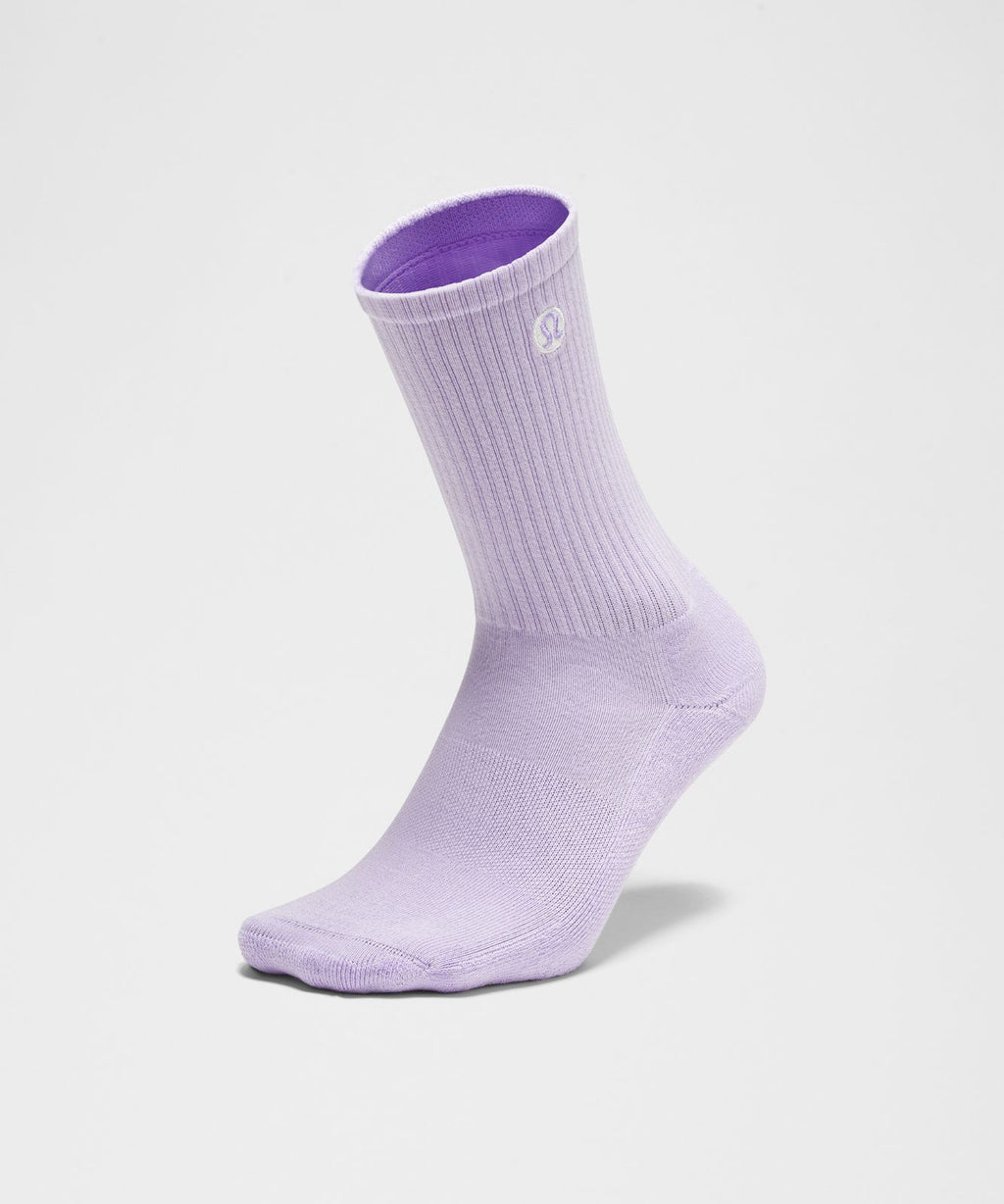 Unisex Daily Essential Crew Socks *3 Pack White/Ocean Air/Lavender Frost