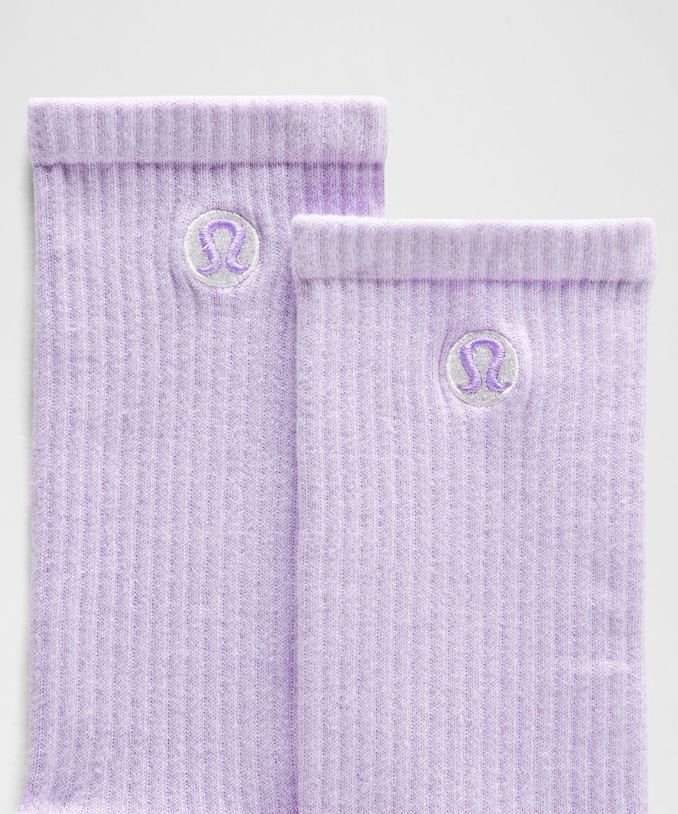 Unisex Daily Essential Crew Socks Lavender Frost