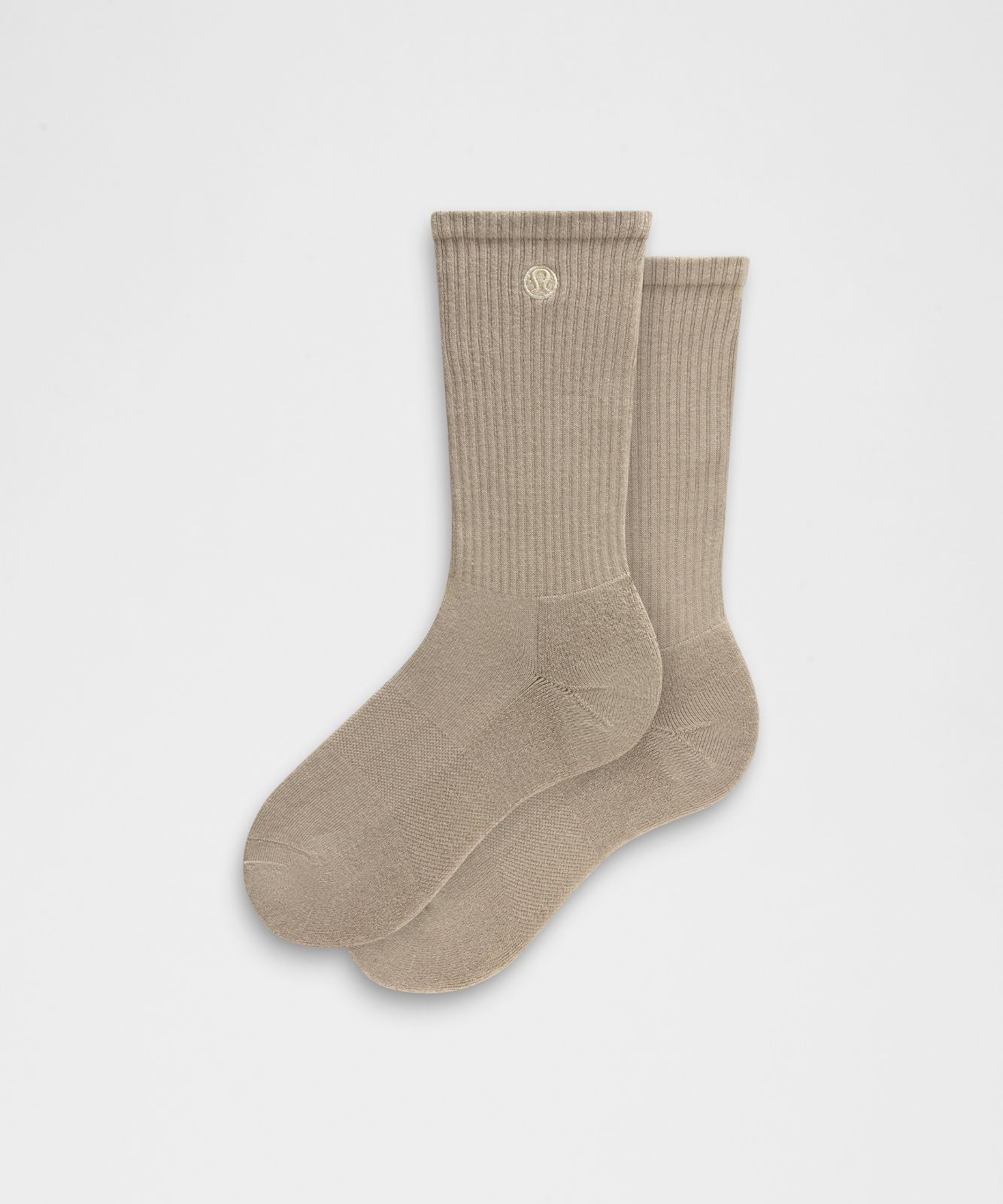 Unisex Daily Essential Crew Socks Sheer Oak