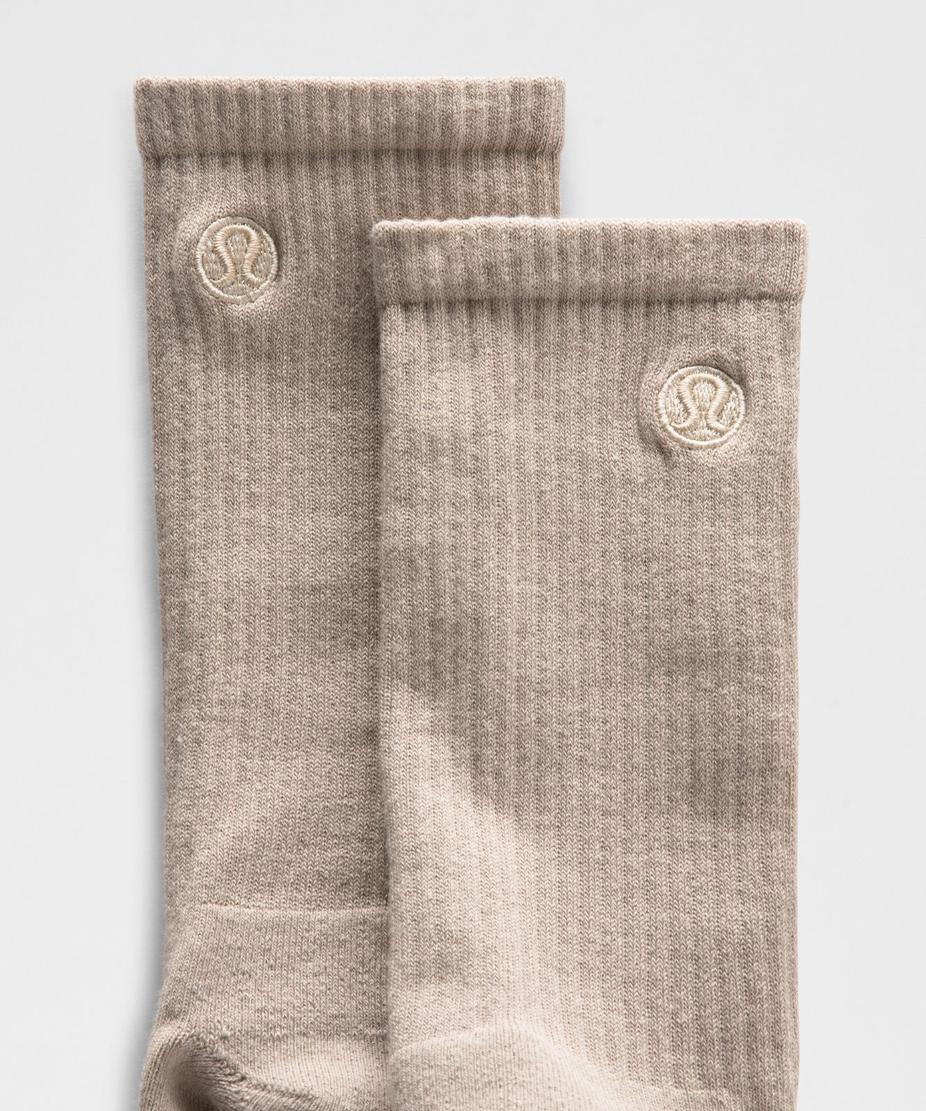 Unisex Daily Essential Crew Socks Sheer Oak