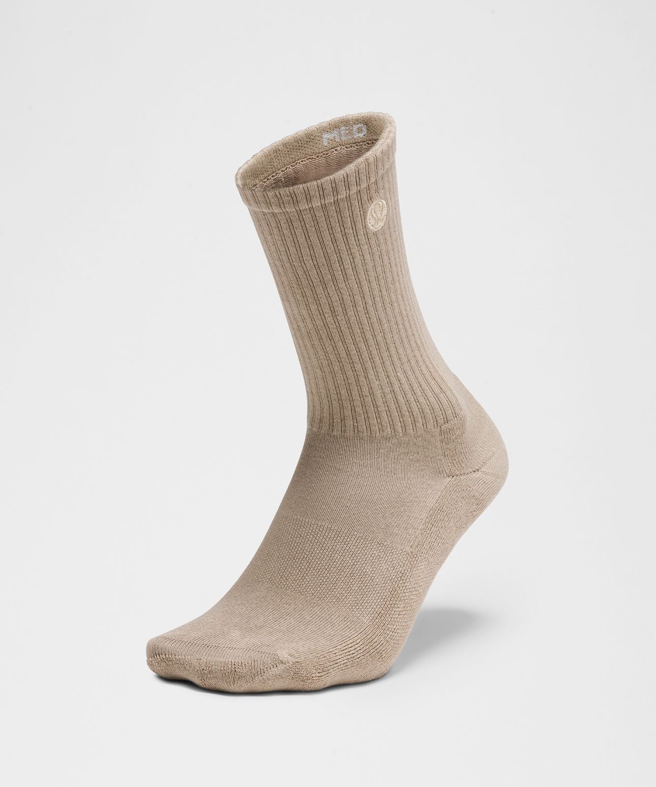 Unisex Daily Essential Crew Socks Sheer Oak