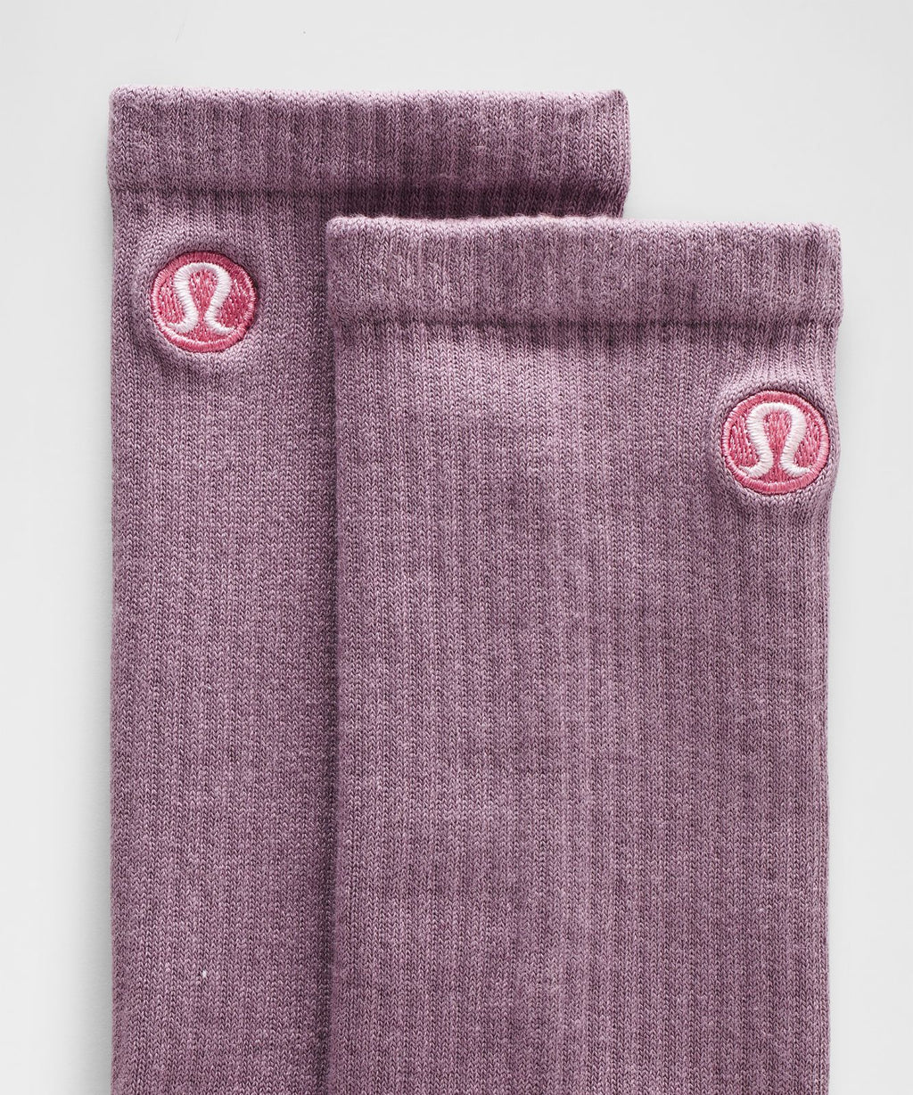 Unisex Daily Essential Crew Socks Lavender Lux