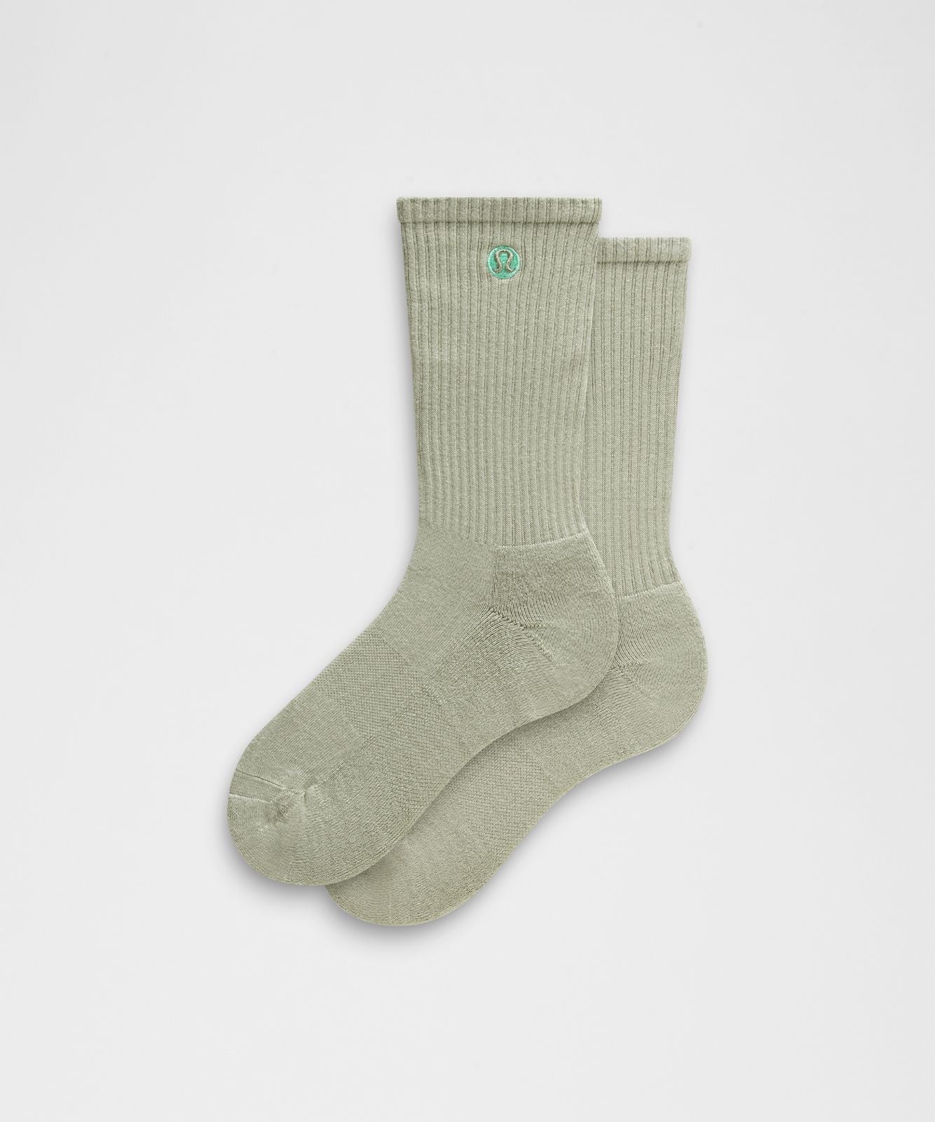 Unisex Daily Essential Crew Socks Fog Green