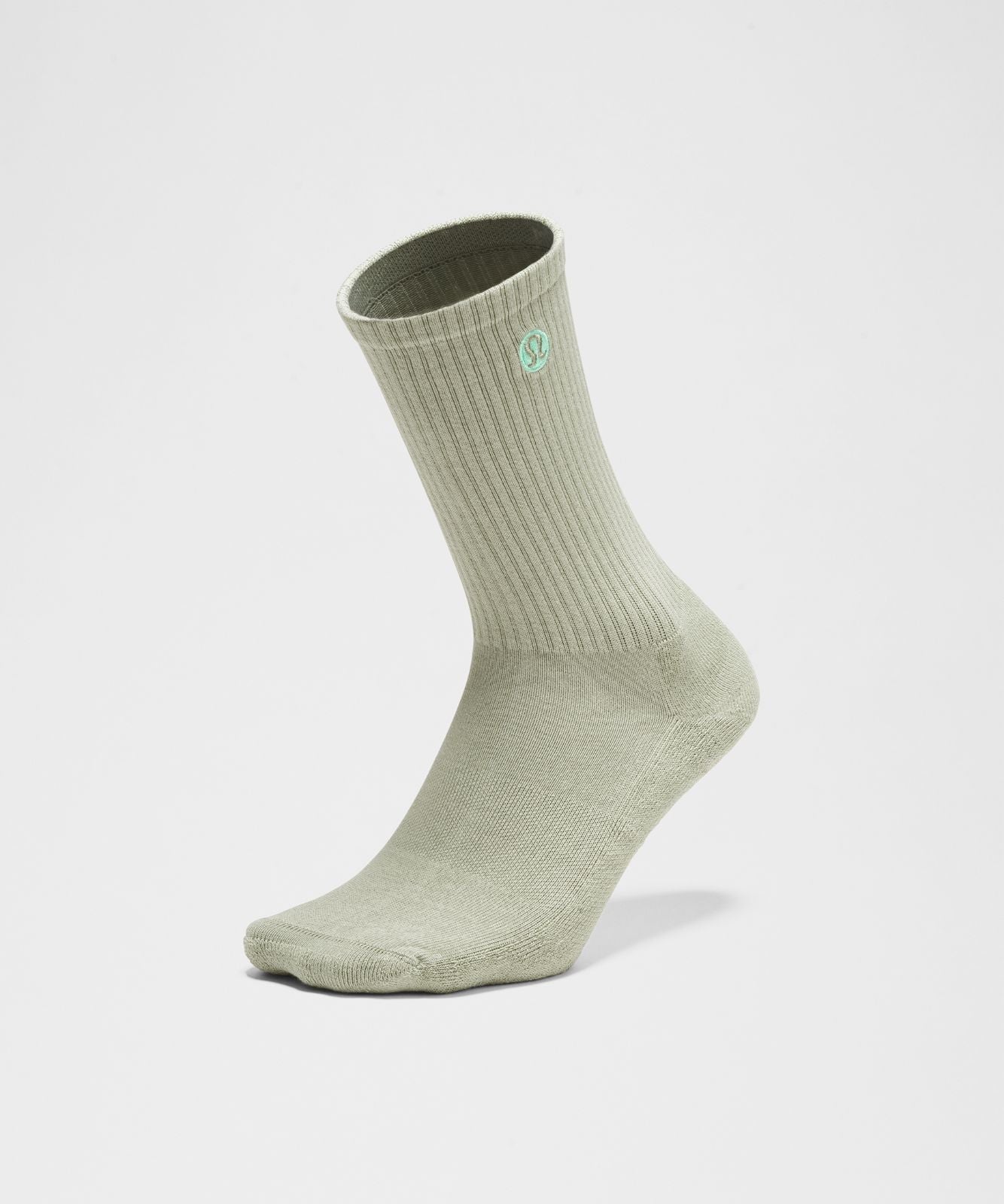 Unisex Daily Essential Crew Socks Fog Green