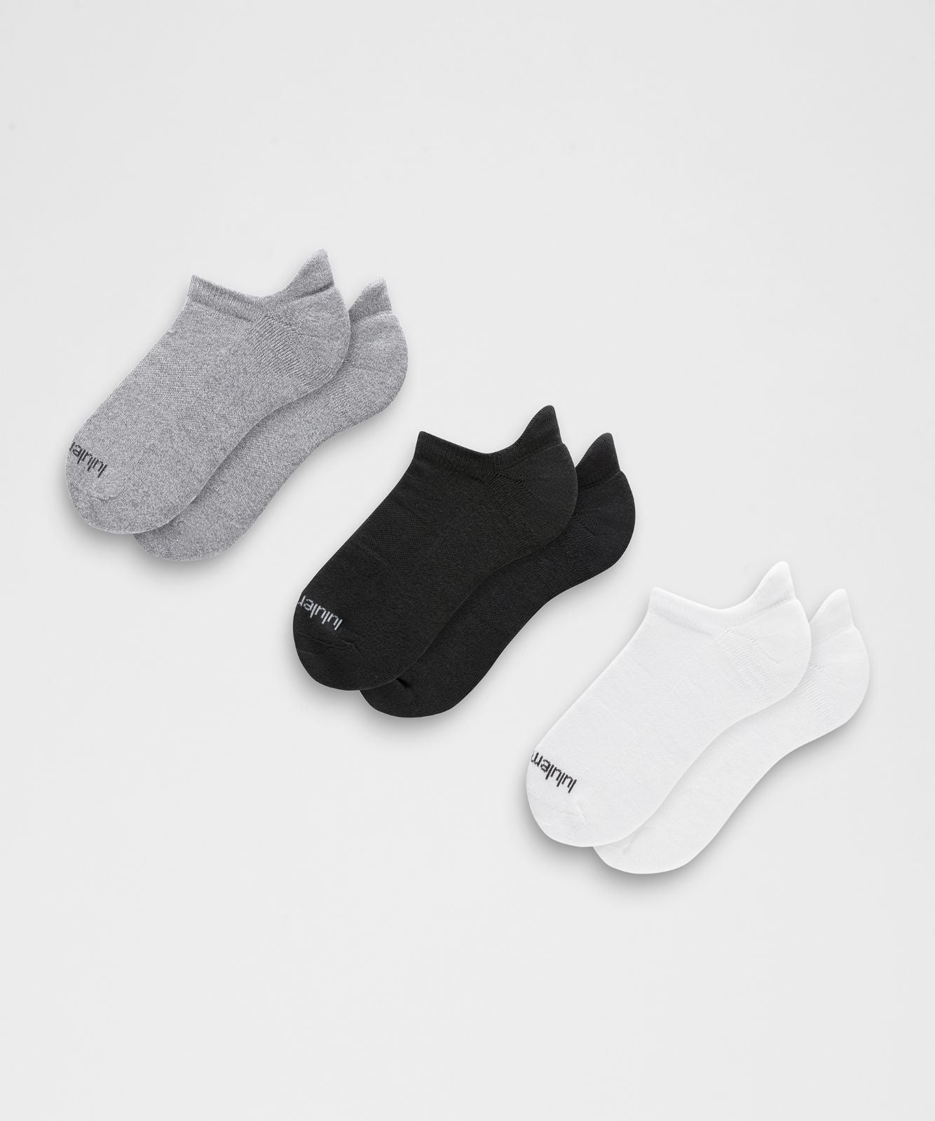 Unisex Daily Essential Tab Socks *3 Pack White/Heathered Core Light Grey/Black