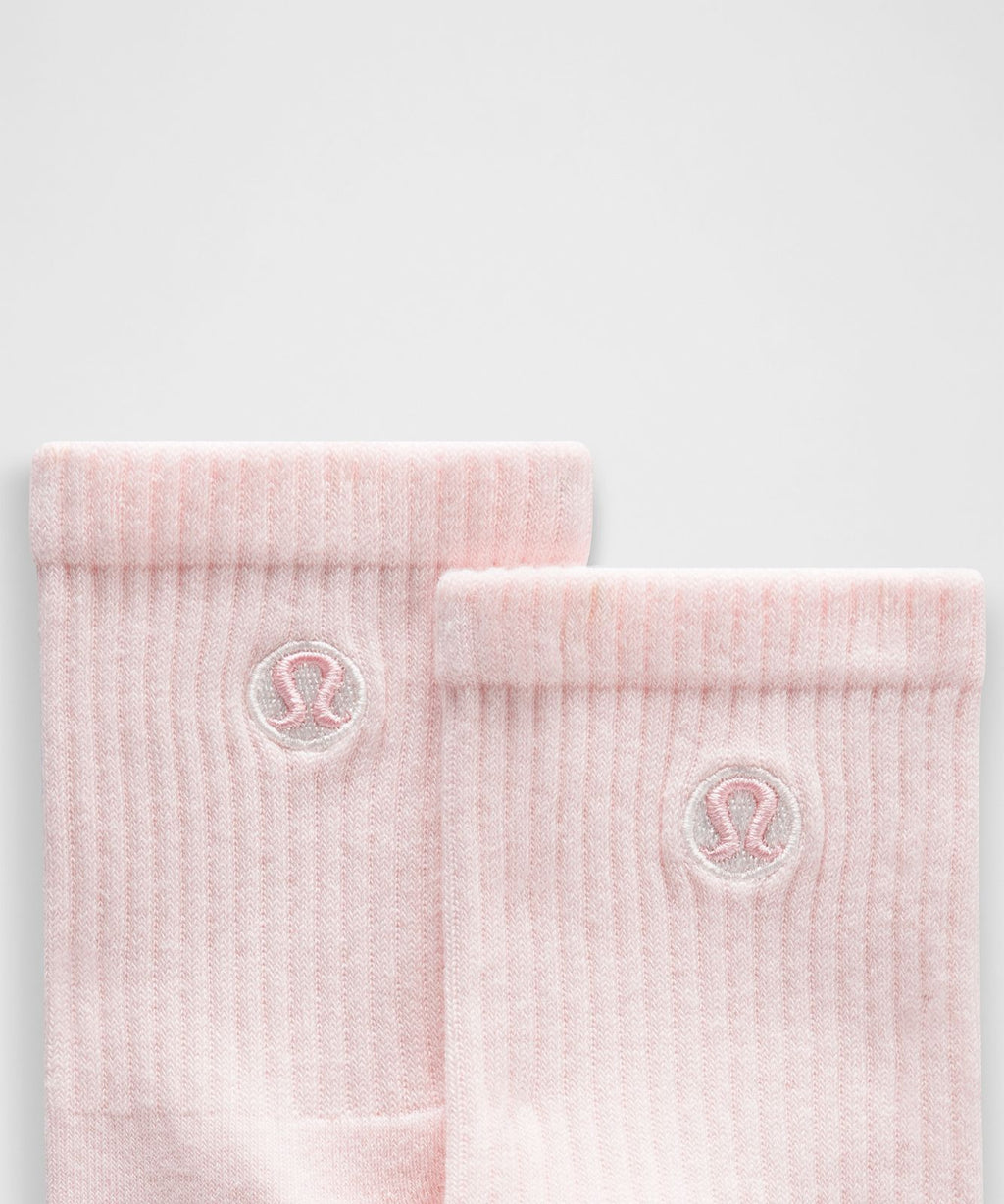 Unisex Daily Essential Quarter Socks *3 Pack Icy Taupe/White/Pink Pearl