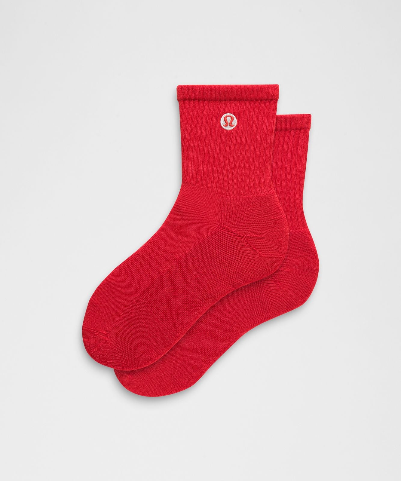 Unisex Daily Essential Quarter Socks Oxford Red