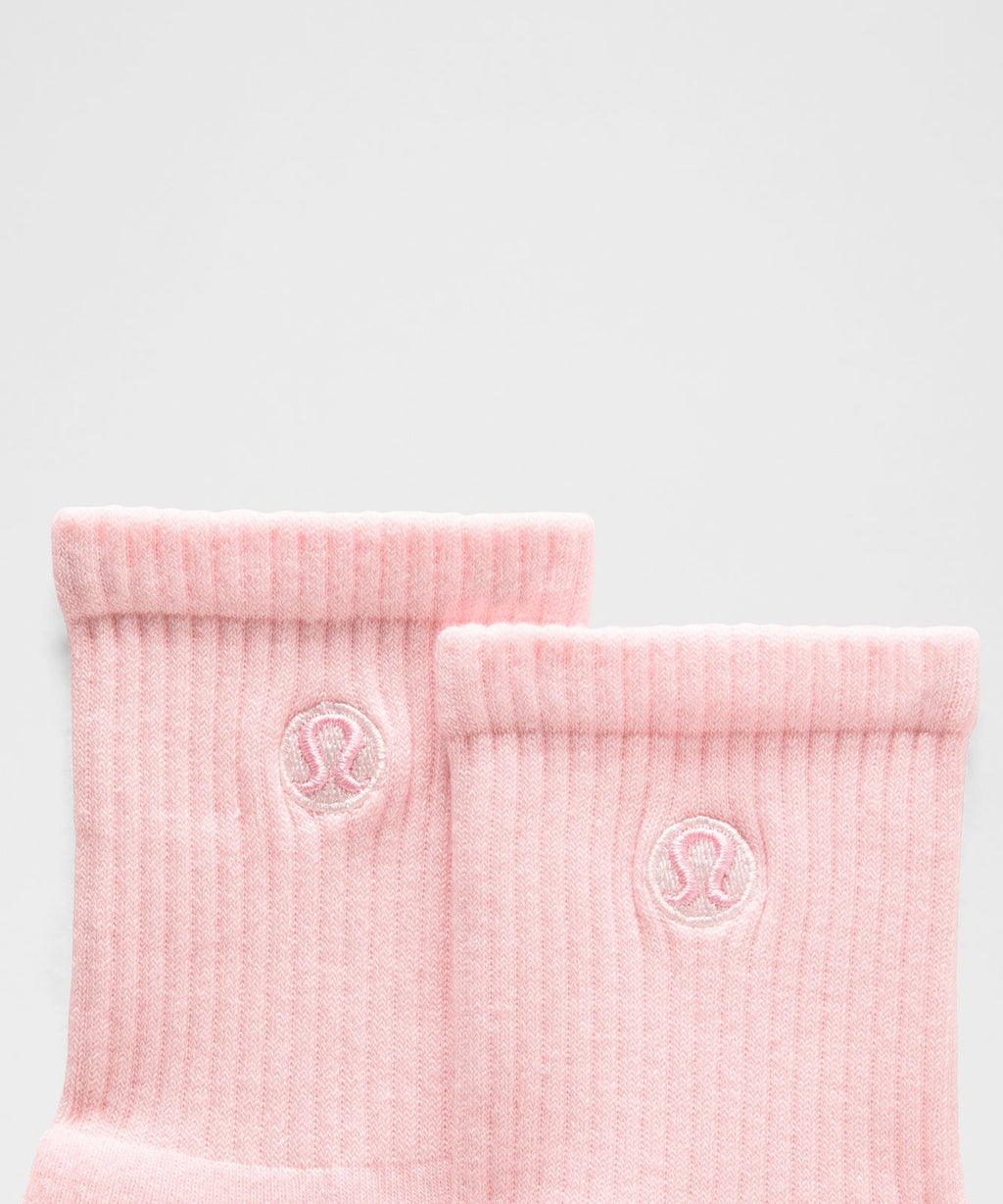 Unisex Daily Essential Quarter Socks Pink Pearl