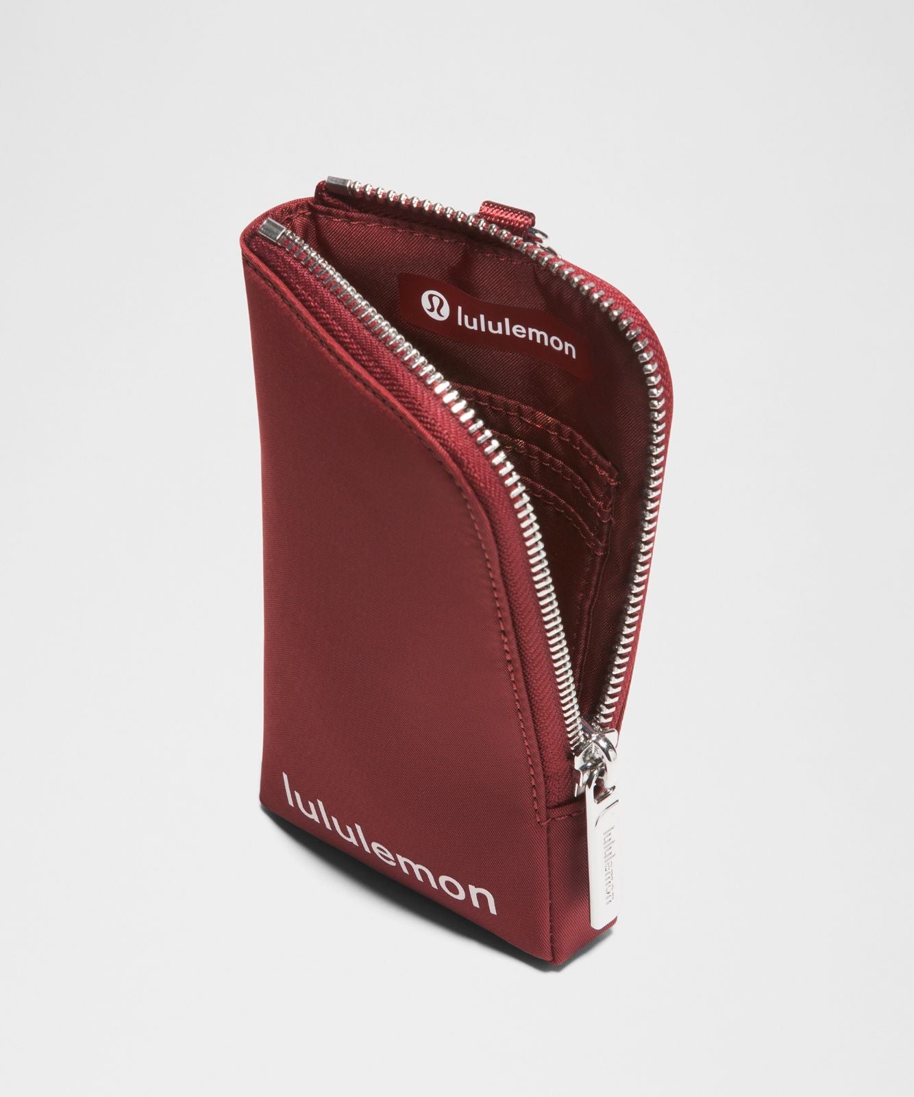 Dual Pouch Wristlet *Wallet Cranberry Charm/Pink Pearl/Silver