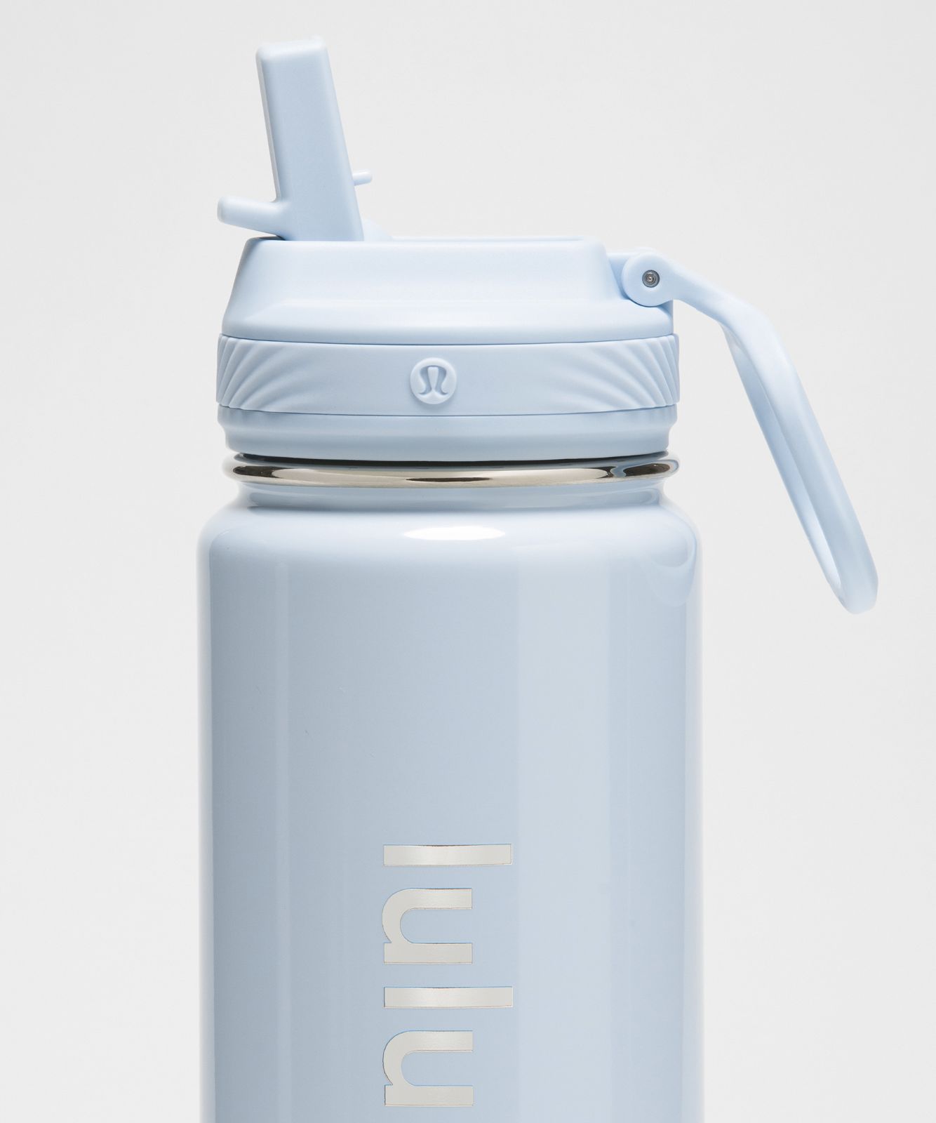 Back to Life Sport Bottle 24oz Straw Lid *Shine Starch Blue/Silver