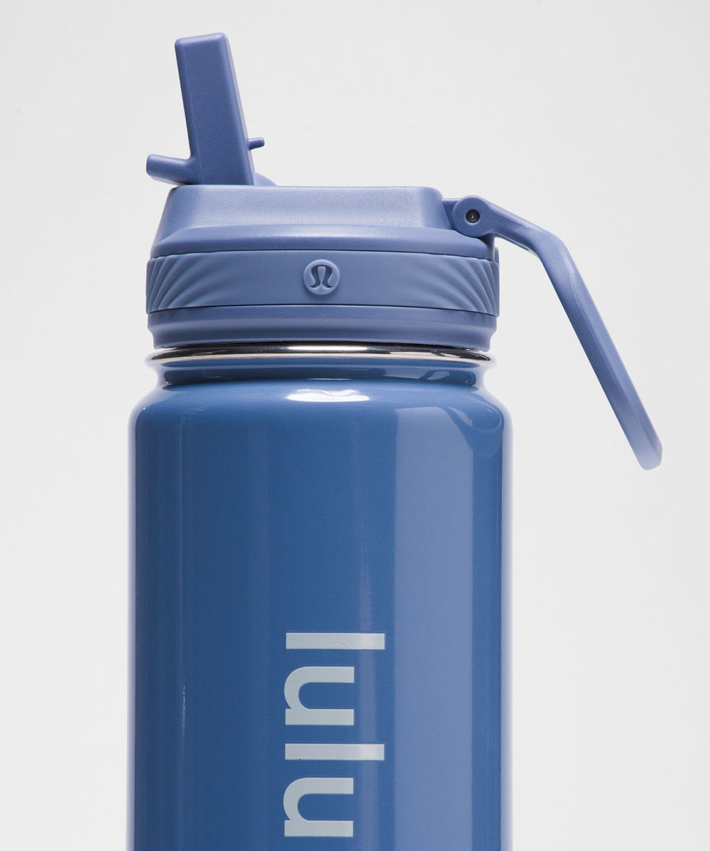 Back to Life Sport Bottle 24oz Straw Lid *Shine Washed Denim/Starch Blue