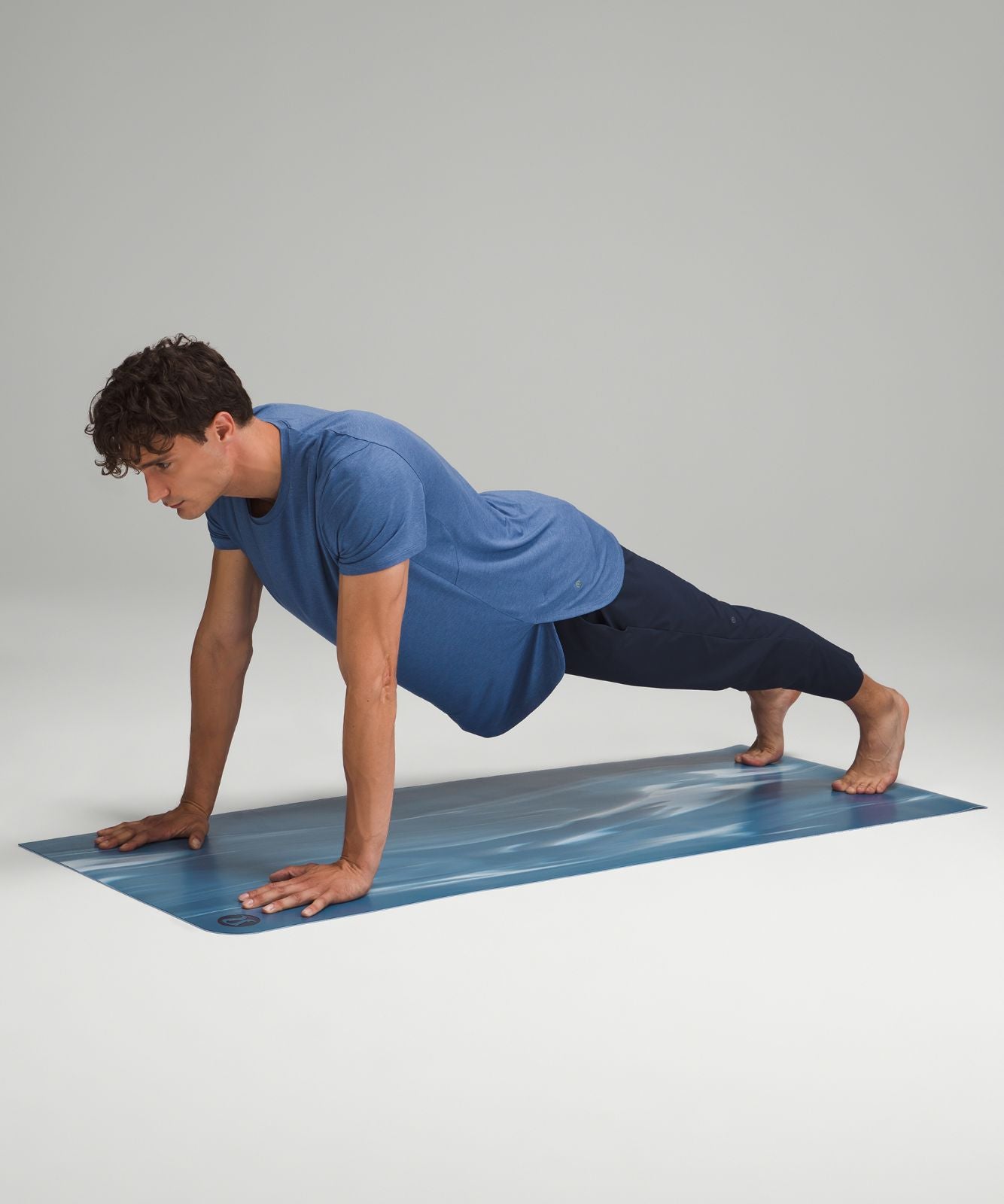 The Mat 3mm *Made With FSC™ Certified Rubber Soft Denim/Pastel Blue/White/Blue Linen