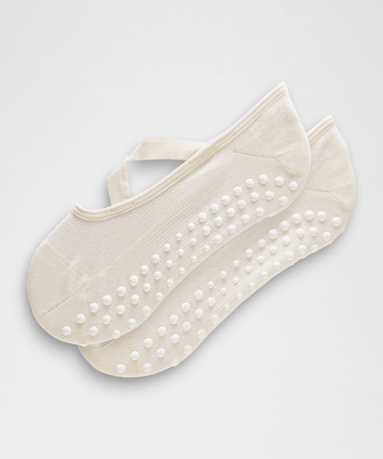 Unisex Find Your Balance Grip Socks *Strappy Light Ivory