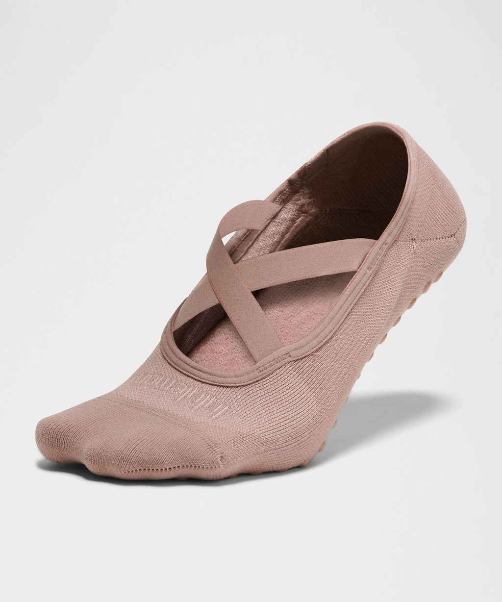 Unisex Find Your Balance Grip Socks *Strappy Twilight Rose