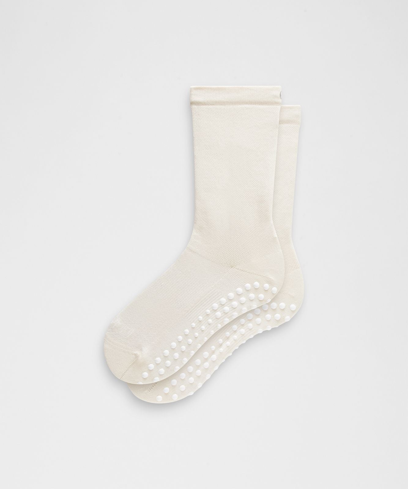 Unisex Find Your Balance Grip Crew Socks Light Ivory