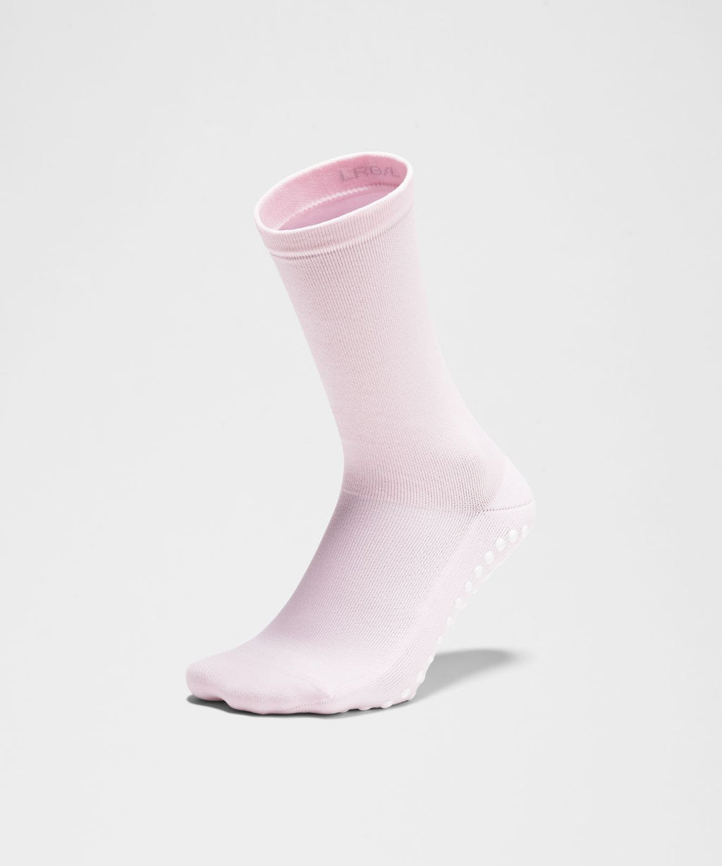 Unisex Find Your Balance Grip Crew Socks Blissful Pink