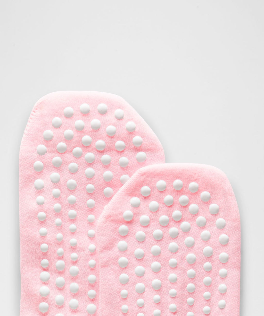 Unisex Find Your Balance Grip Crew Socks Pink Pearl