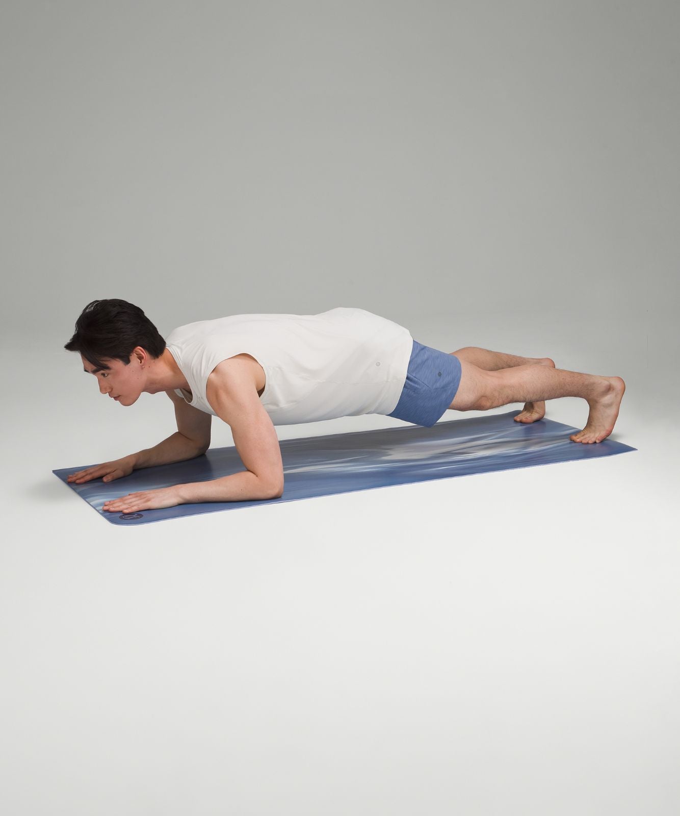 The Mat 5mm *Made With FSC™ Certified Rubber Soft Denim/Pastel Blue/White/Blue Linen