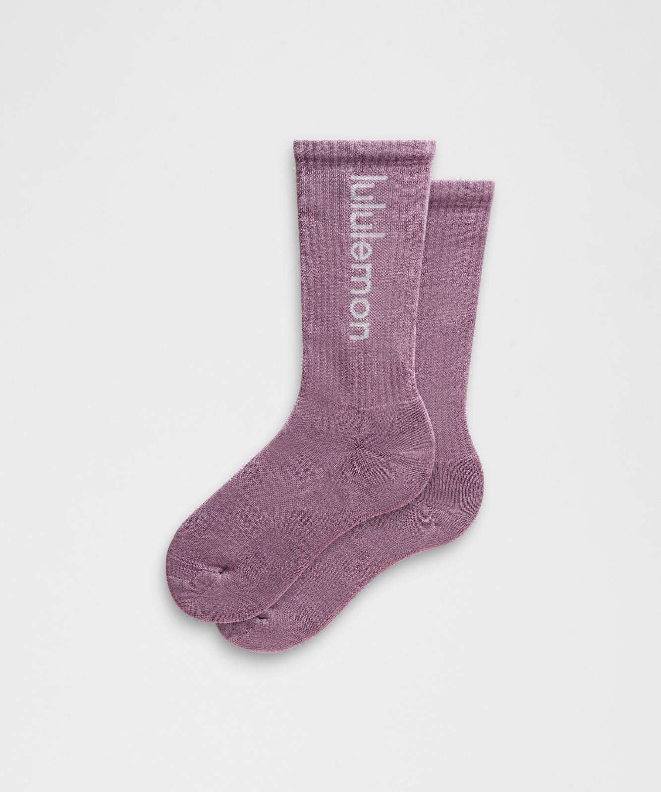 Unisex Daily Essential Crew Socks *Wordmark Lavender Lux/Mint Breeze