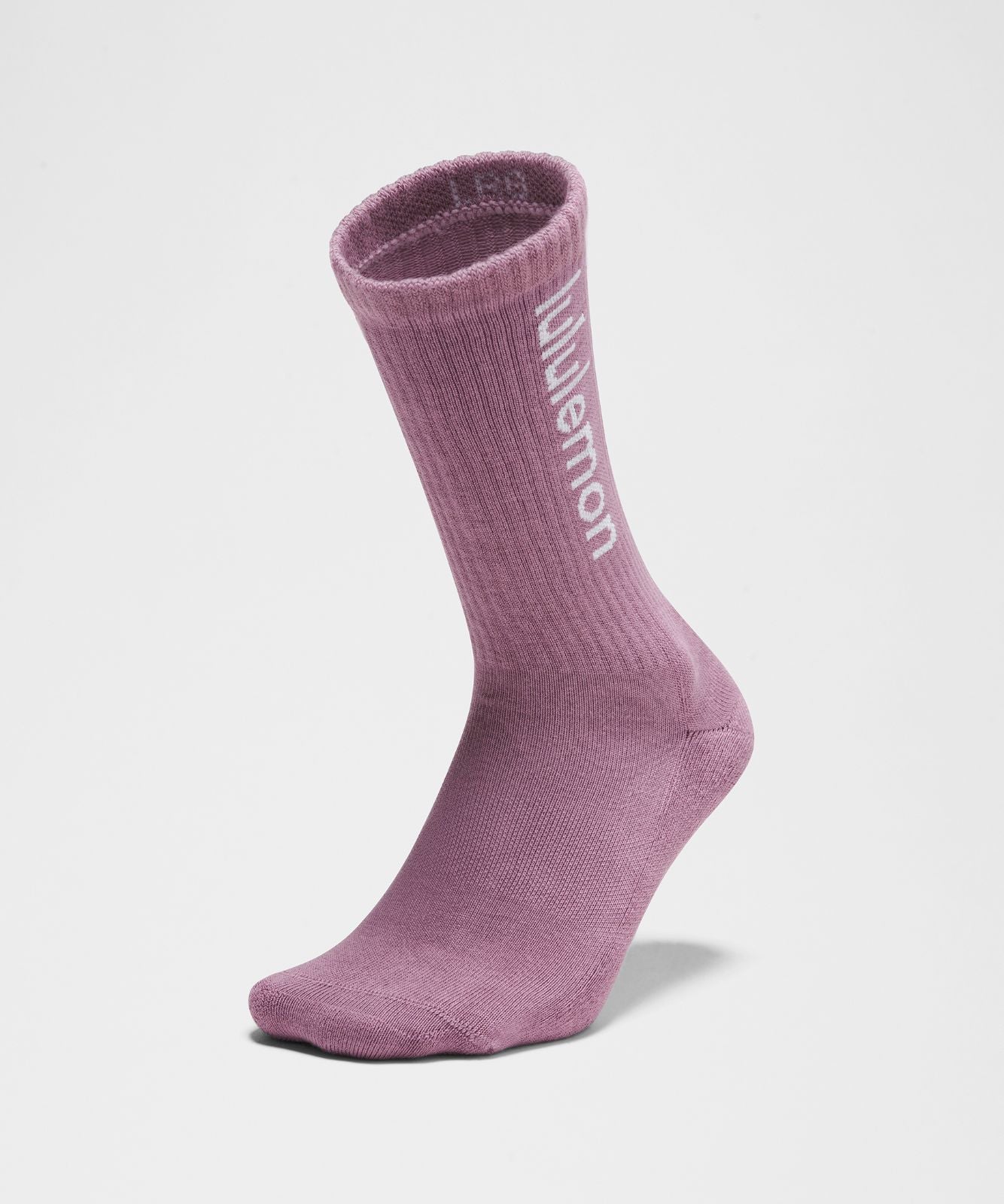 Unisex Daily Essential Crew Socks *Wordmark Lavender Lux/Mint Breeze