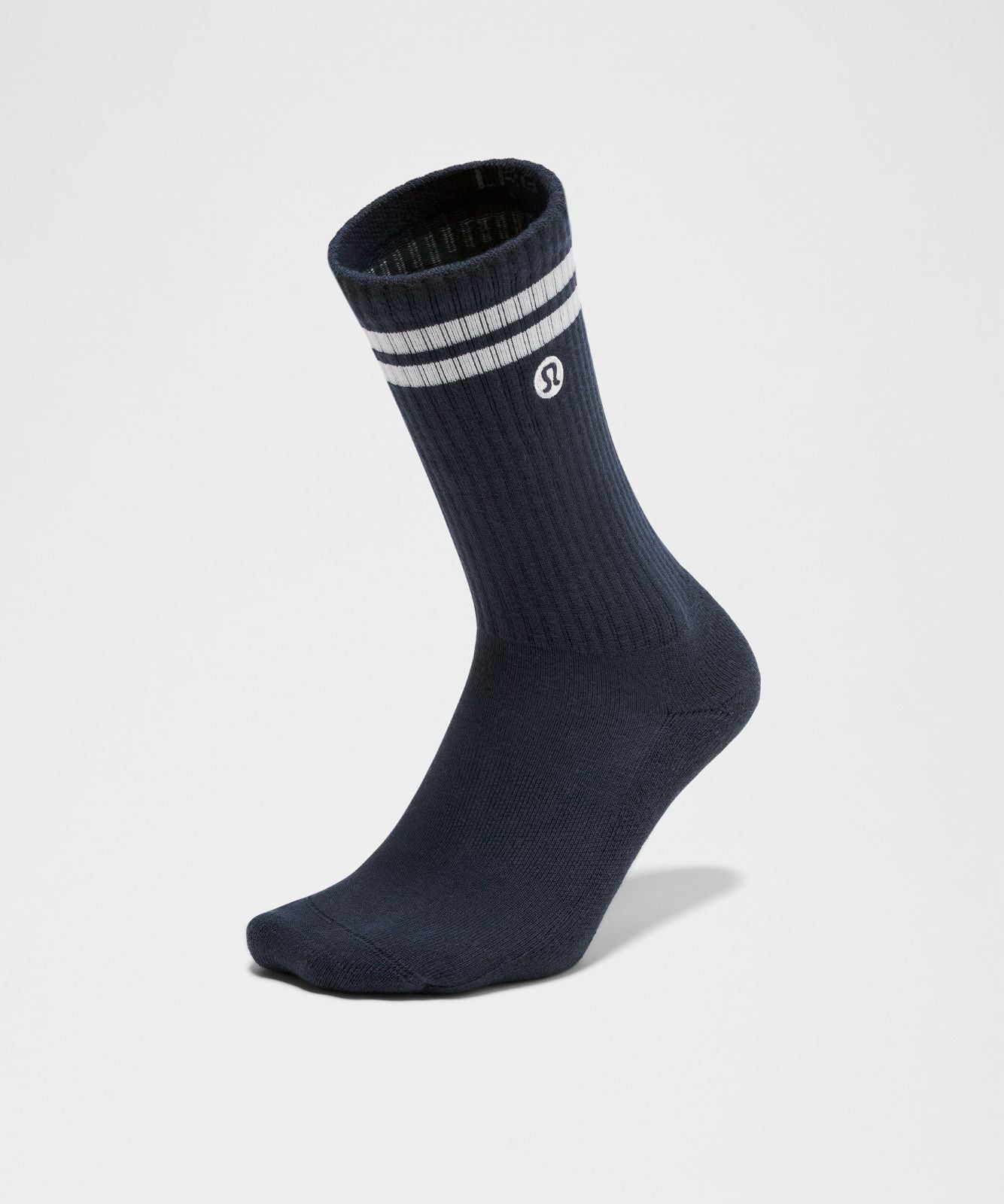 Unisex Daily Essential Crew Socks *Stripe True Navy/White