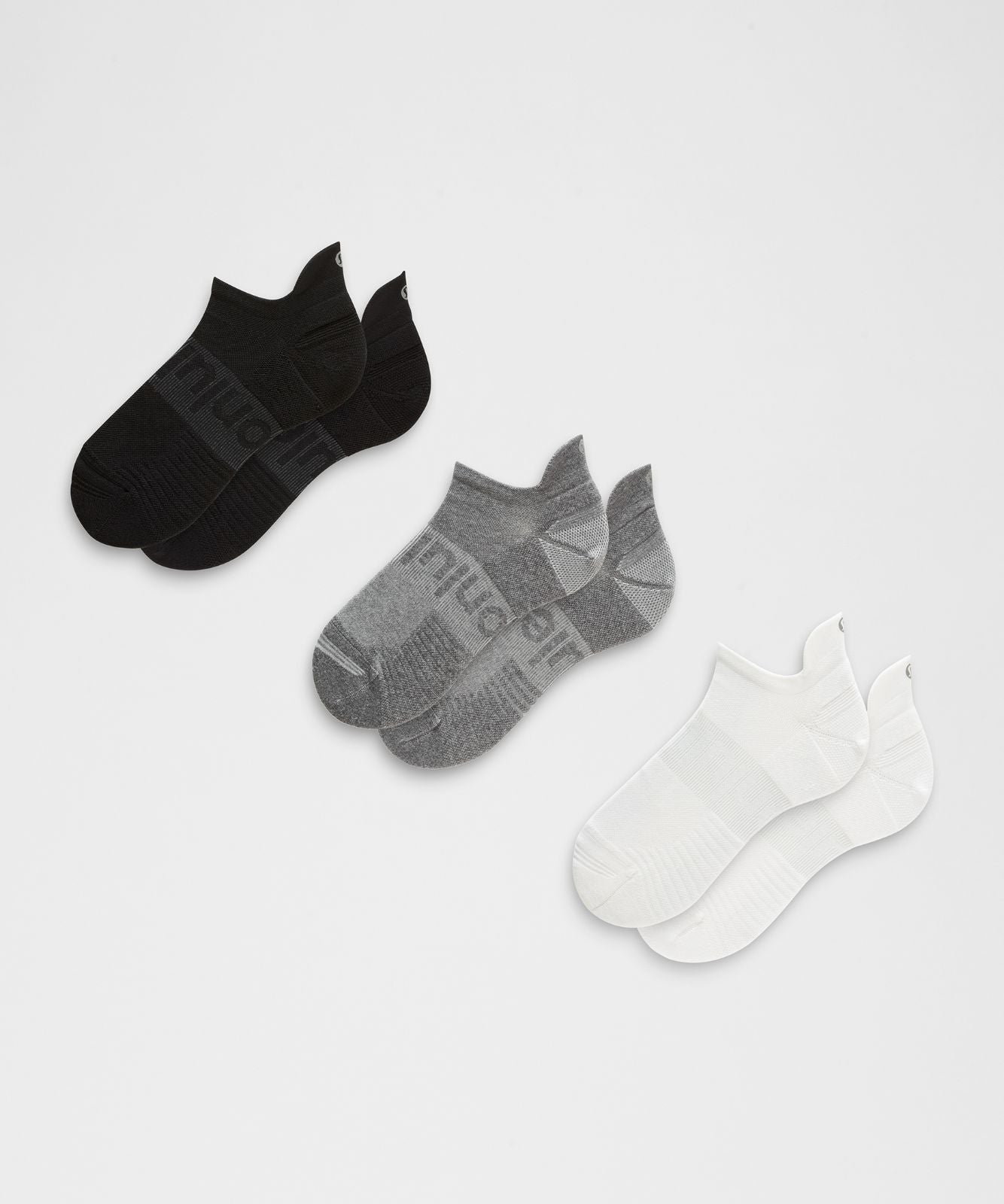 Unisex Power Stride Tab Socks *3 Pack White/Heather Grey/Black