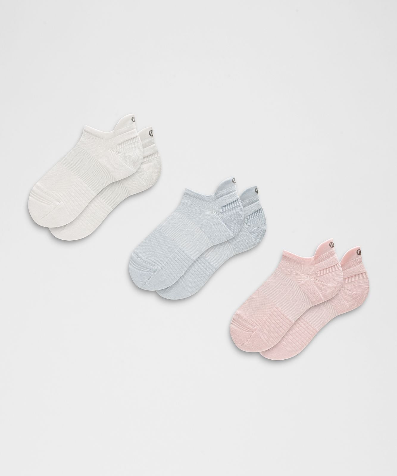 Unisex Power Stride Tab Socks *3 Pack Pink Pearl/White/Starch Blue