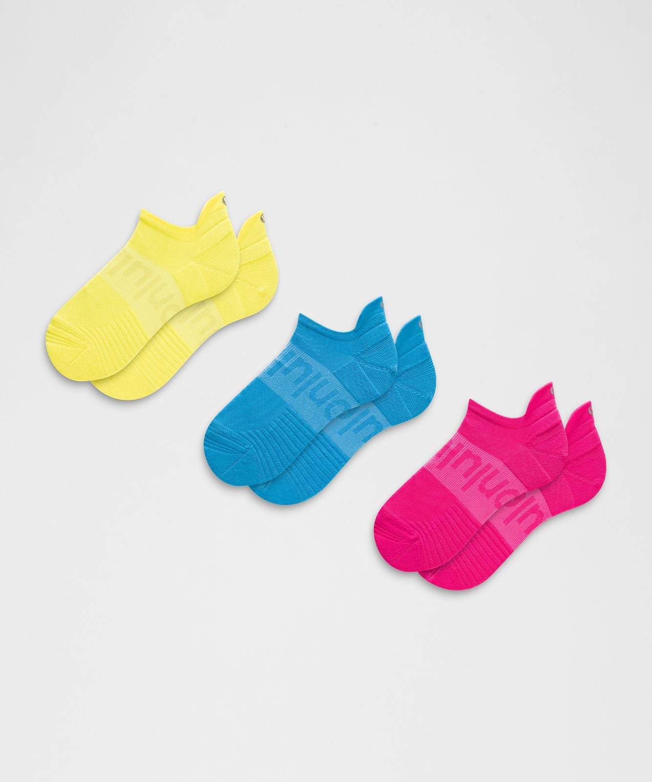 Unisex Power Stride Tab Socks *3 Pack Flamingo Fun Tone/Lime & Yours/Luminous Aqua Tone