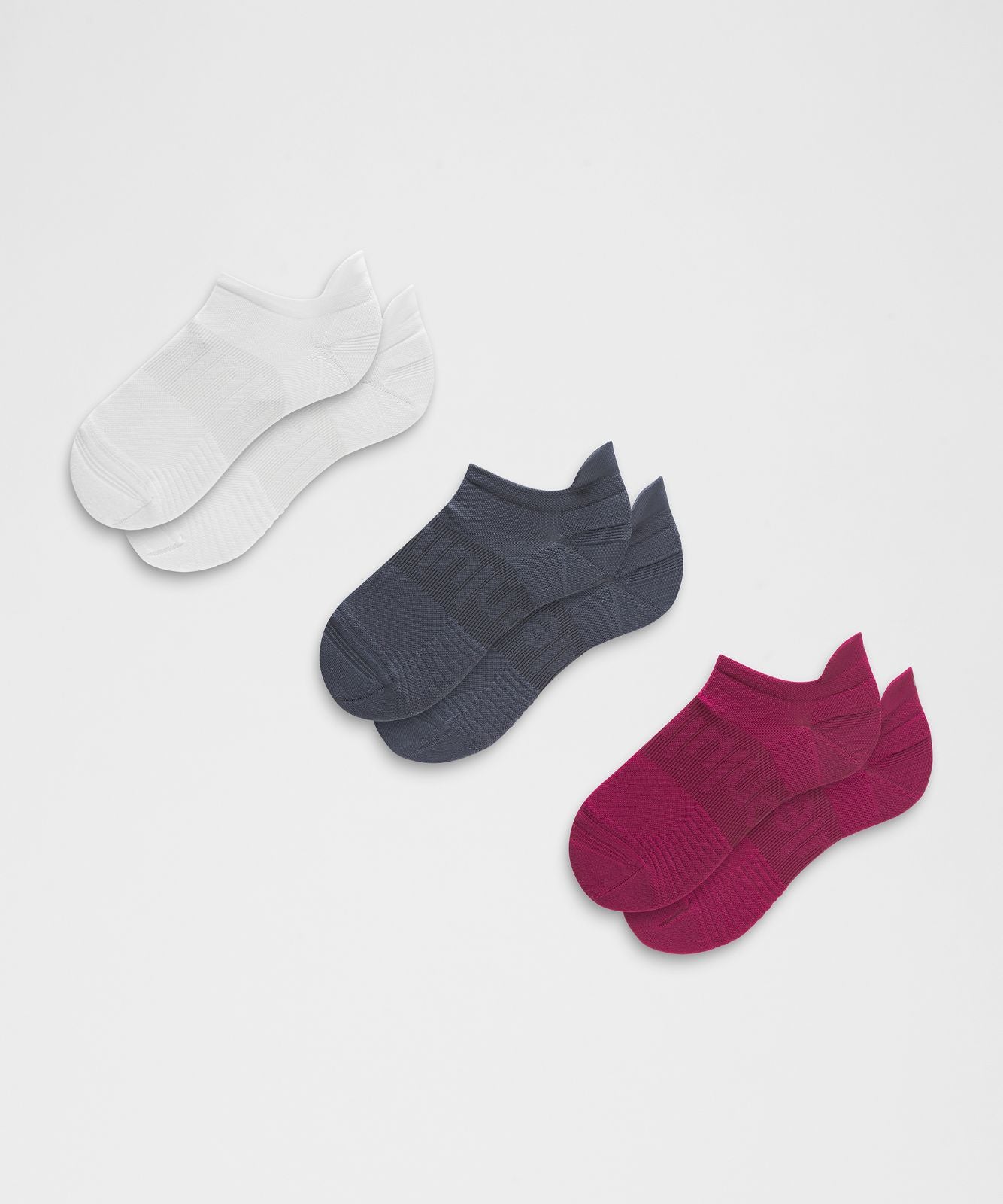 Unisex Power Stride Tab Socks *3 Pack Raspberry Rave/White/Dusty Diamond