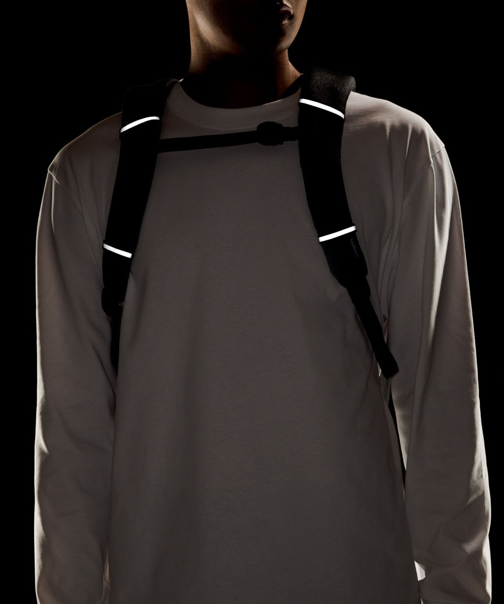Double-Zip Backpack 22L *Tech Canvas Black/Graphite Grey