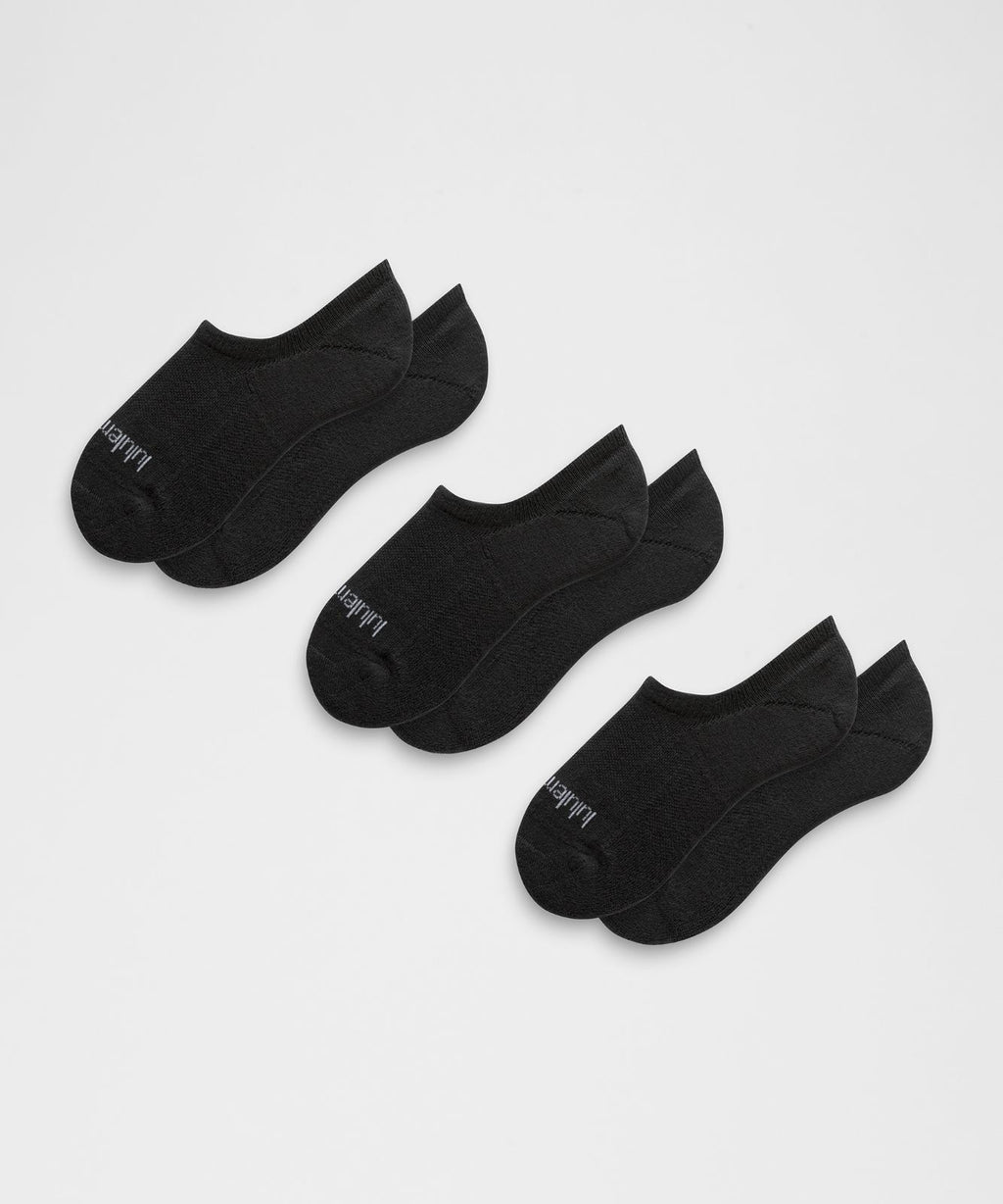 Unisex Daily Essential No-Show Socks *3 Pack Black