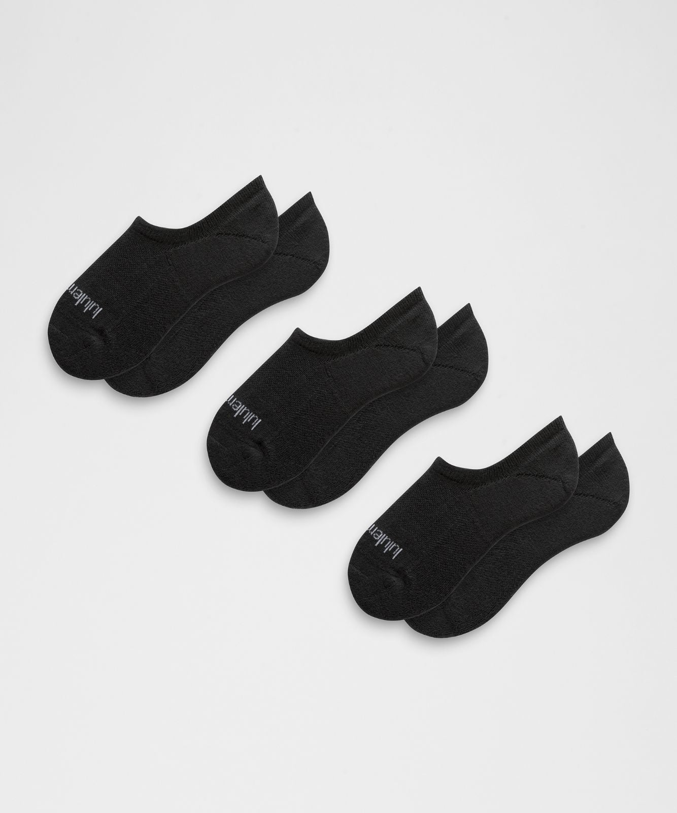 Unisex Daily Essential No-Show Socks *3 Pack Black