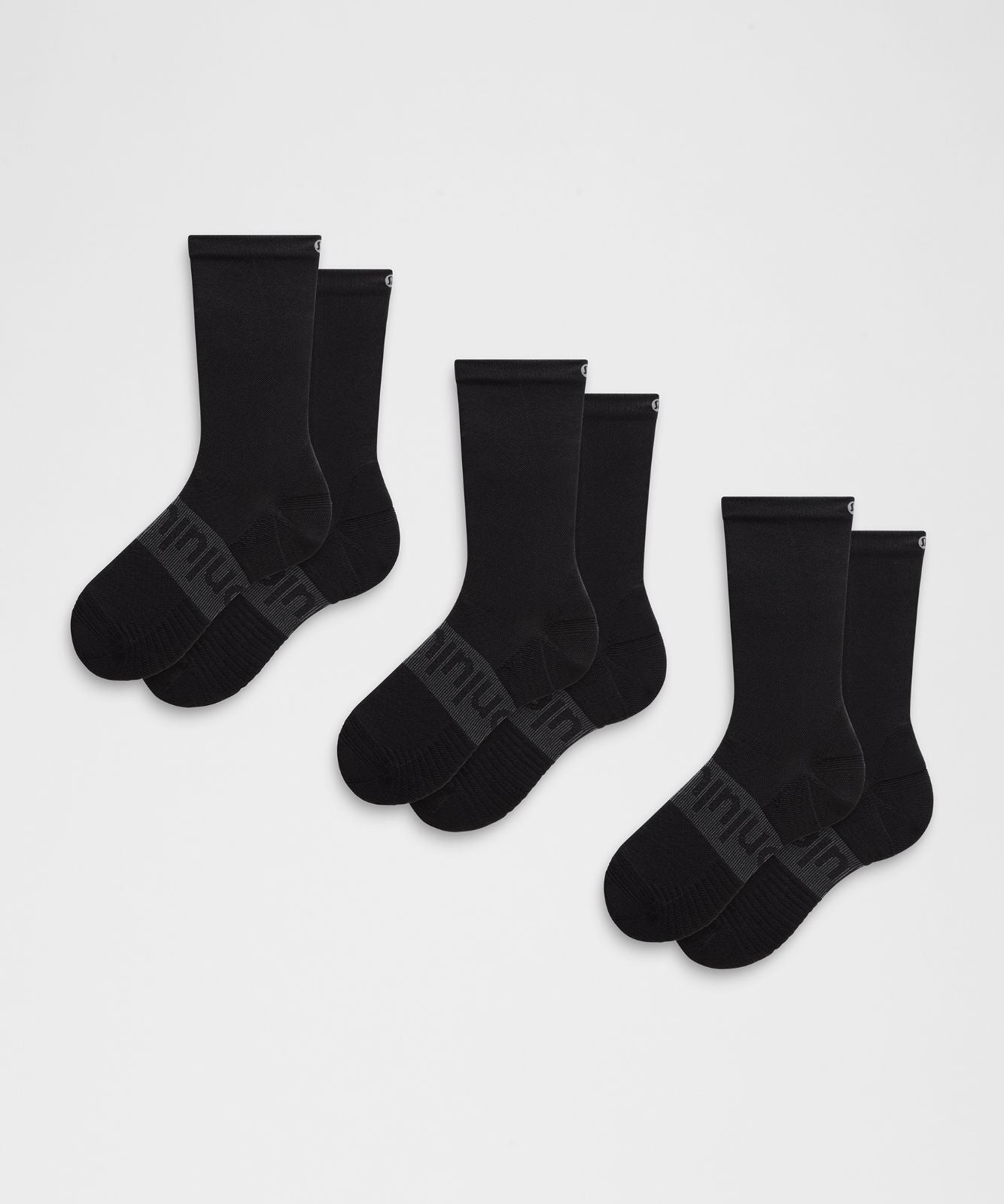 Unisex Power Stride Crew Socks *3 Pack Black