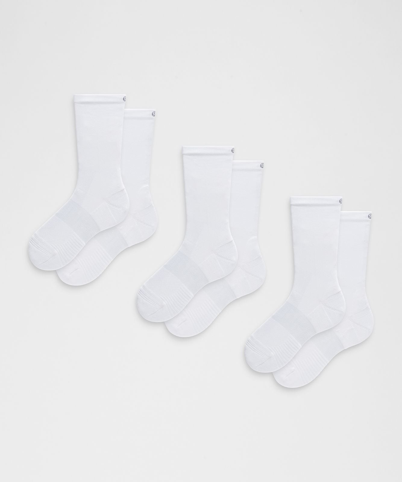 Unisex Power Stride Crew Socks *3 Pack White