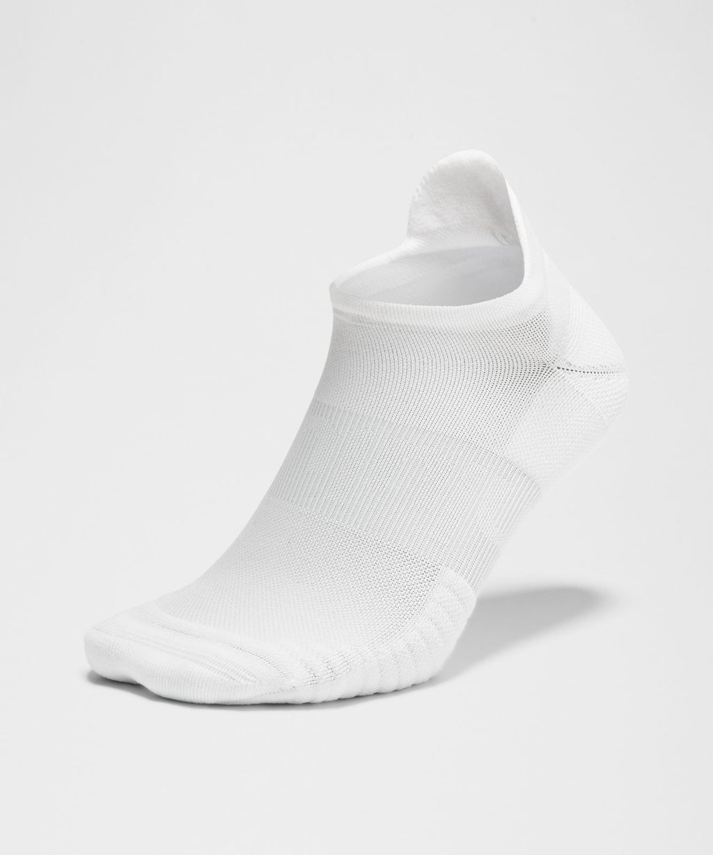Unisex Power Stride Tab Socks White