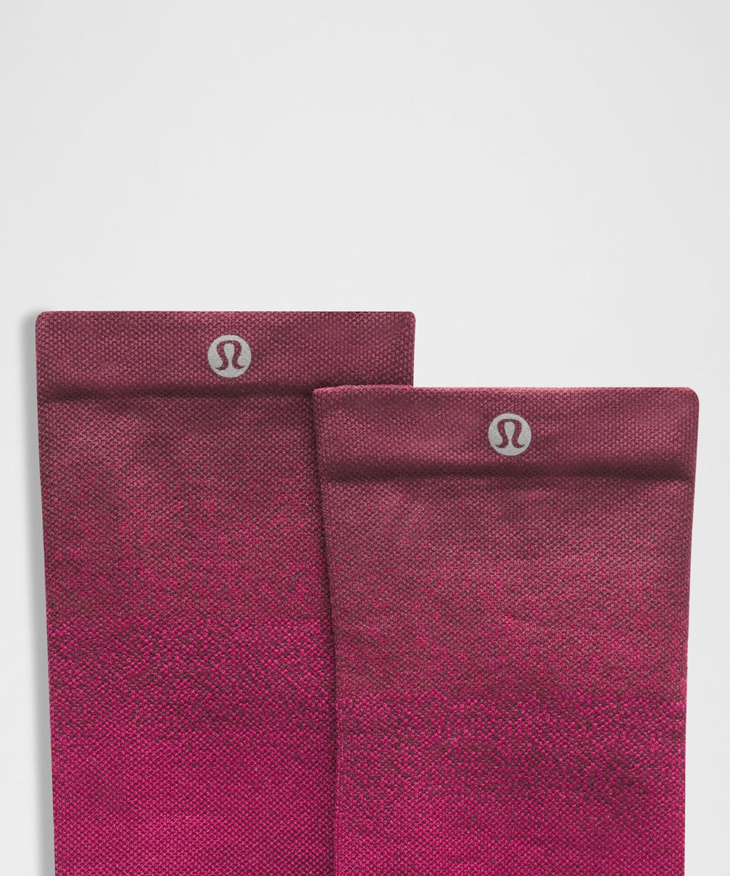 Unisex Power Stride Crew Socks Ombre Burgundy Bay/Raspberry Rave