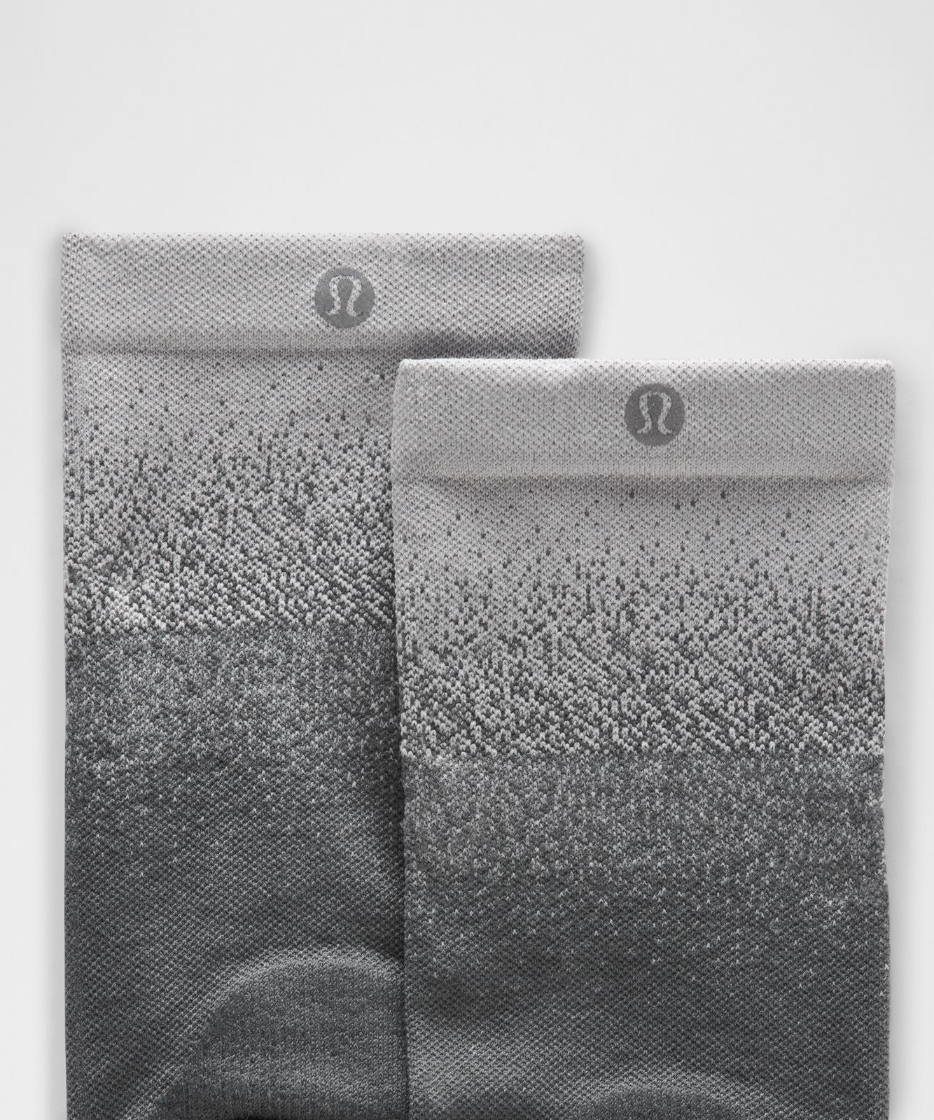 Unisex Power Stride Crew Socks Ombre Chrome/Onyx Grey