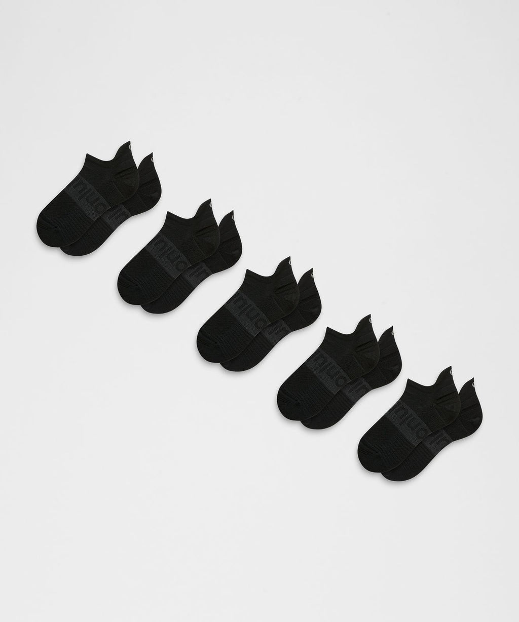 Unisex Power Stride Tab Socks *5 Pack Black