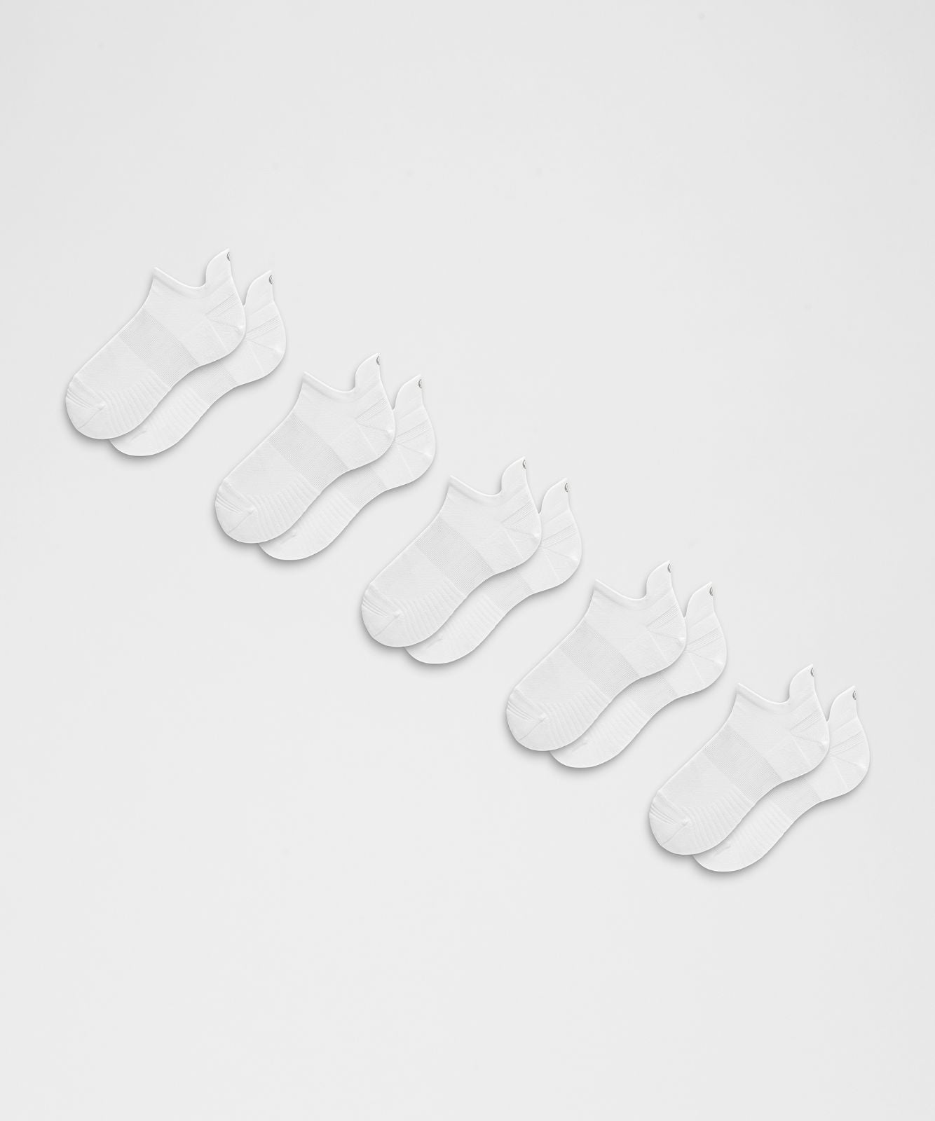 Unisex Power Stride Tab Socks *5 Pack White