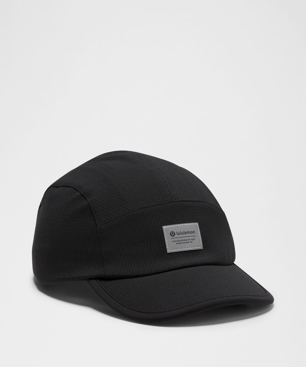 Multi-Panel Running Hat Black