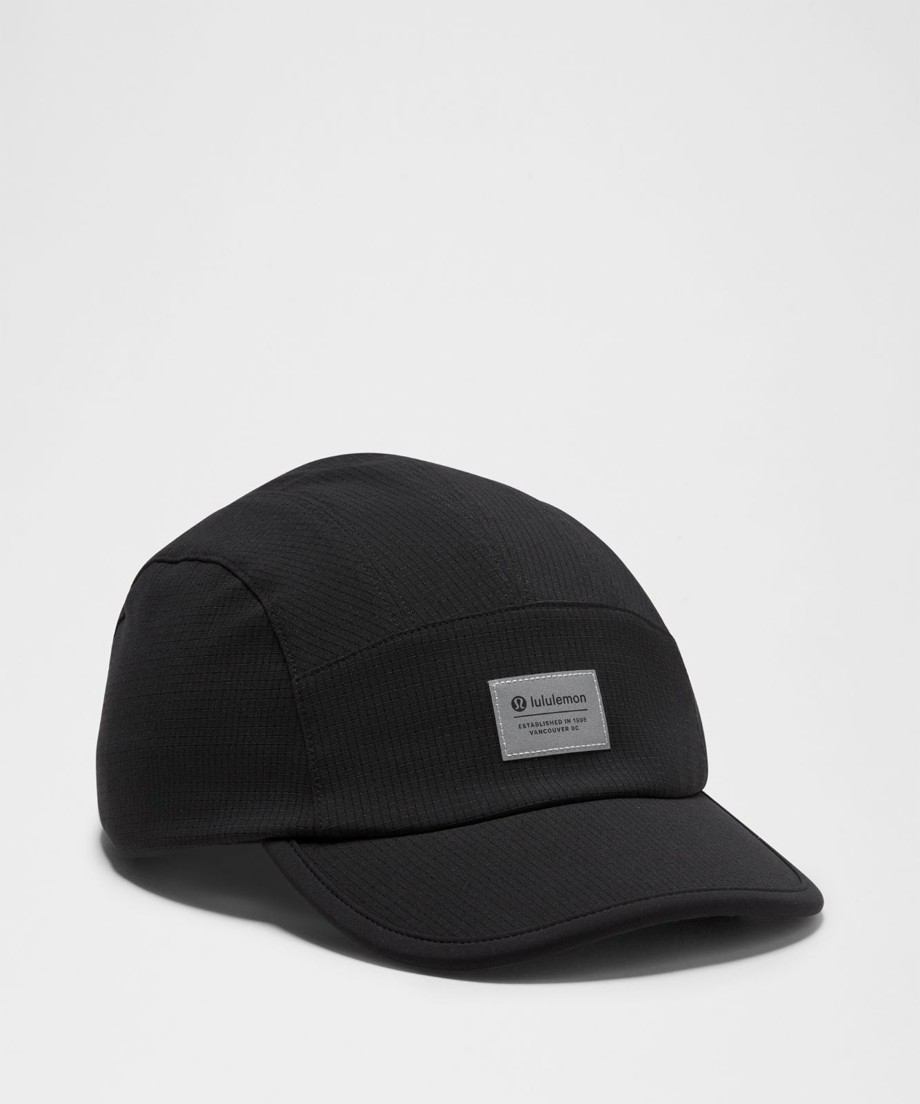 Multi-Panel Running Hat Black