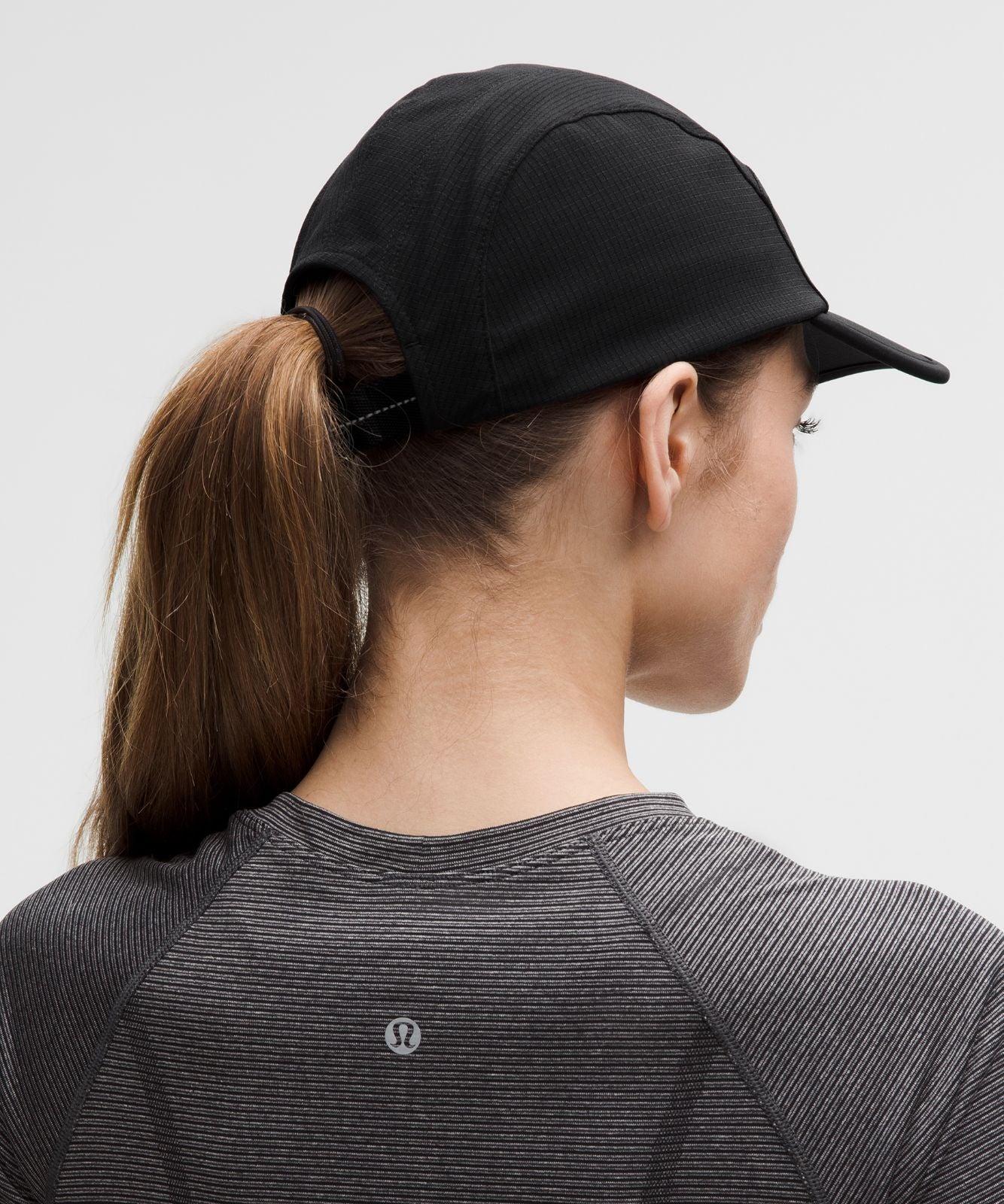 Multi-Panel Running Hat Black