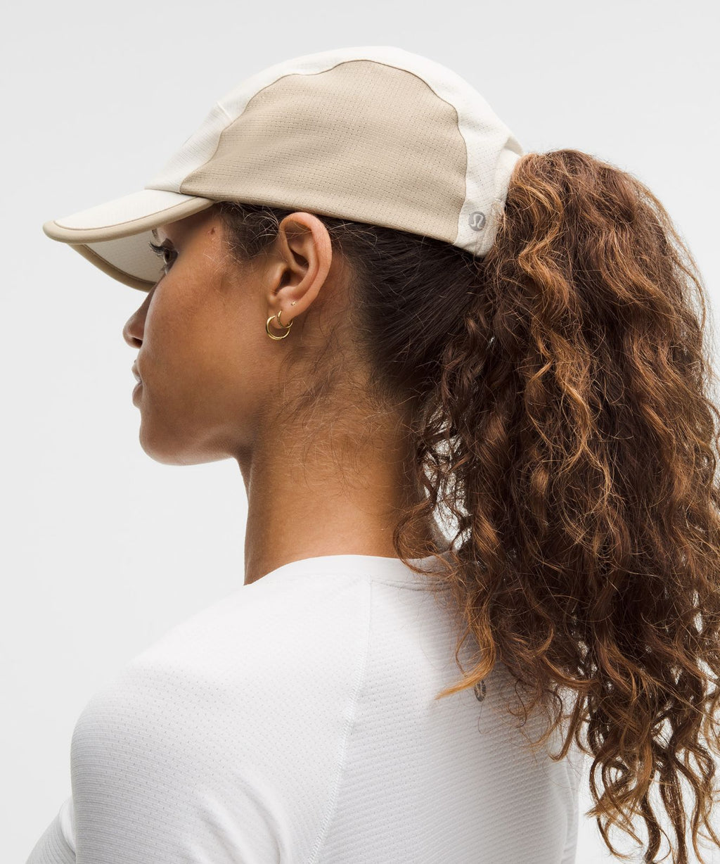Multi-Panel Running Hat Light Ivory/Wacky Khaki
