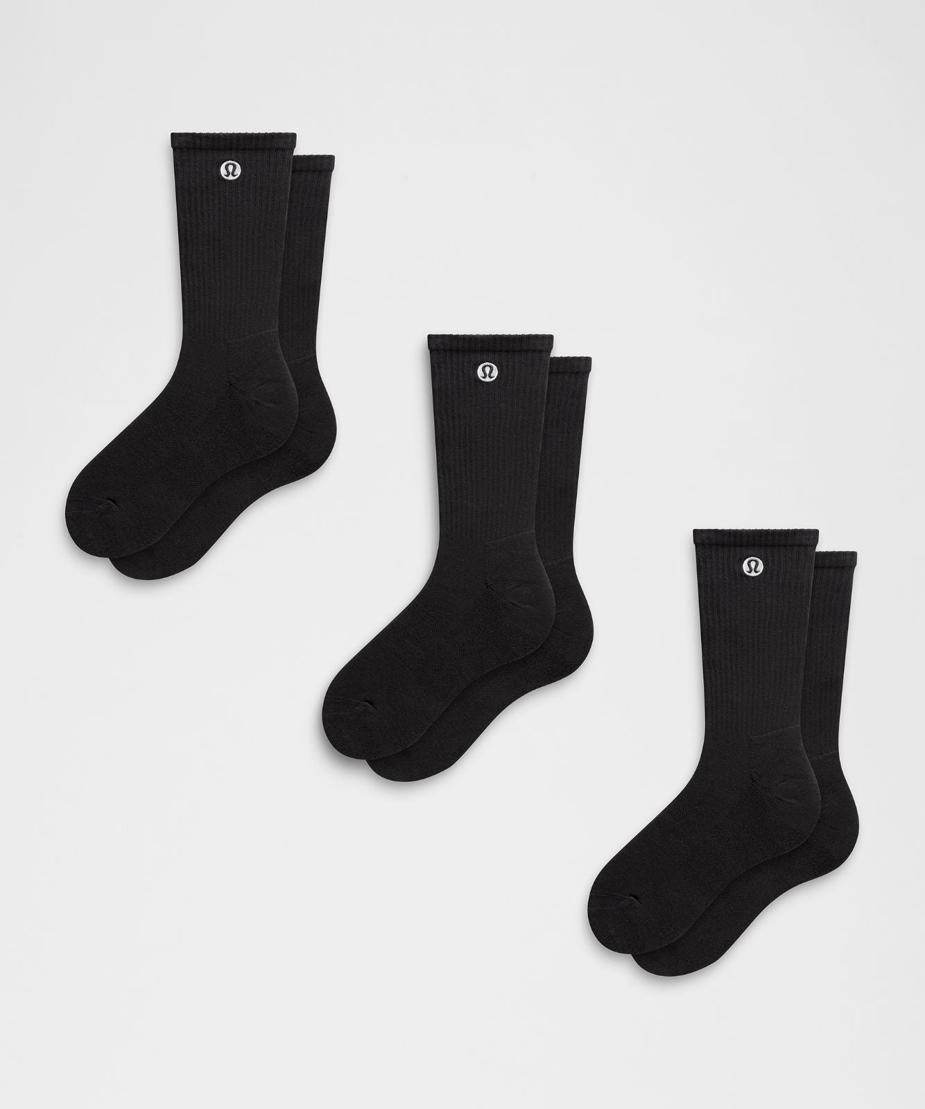 Unisex Daily Essential Crew Socks *3 Pack Black